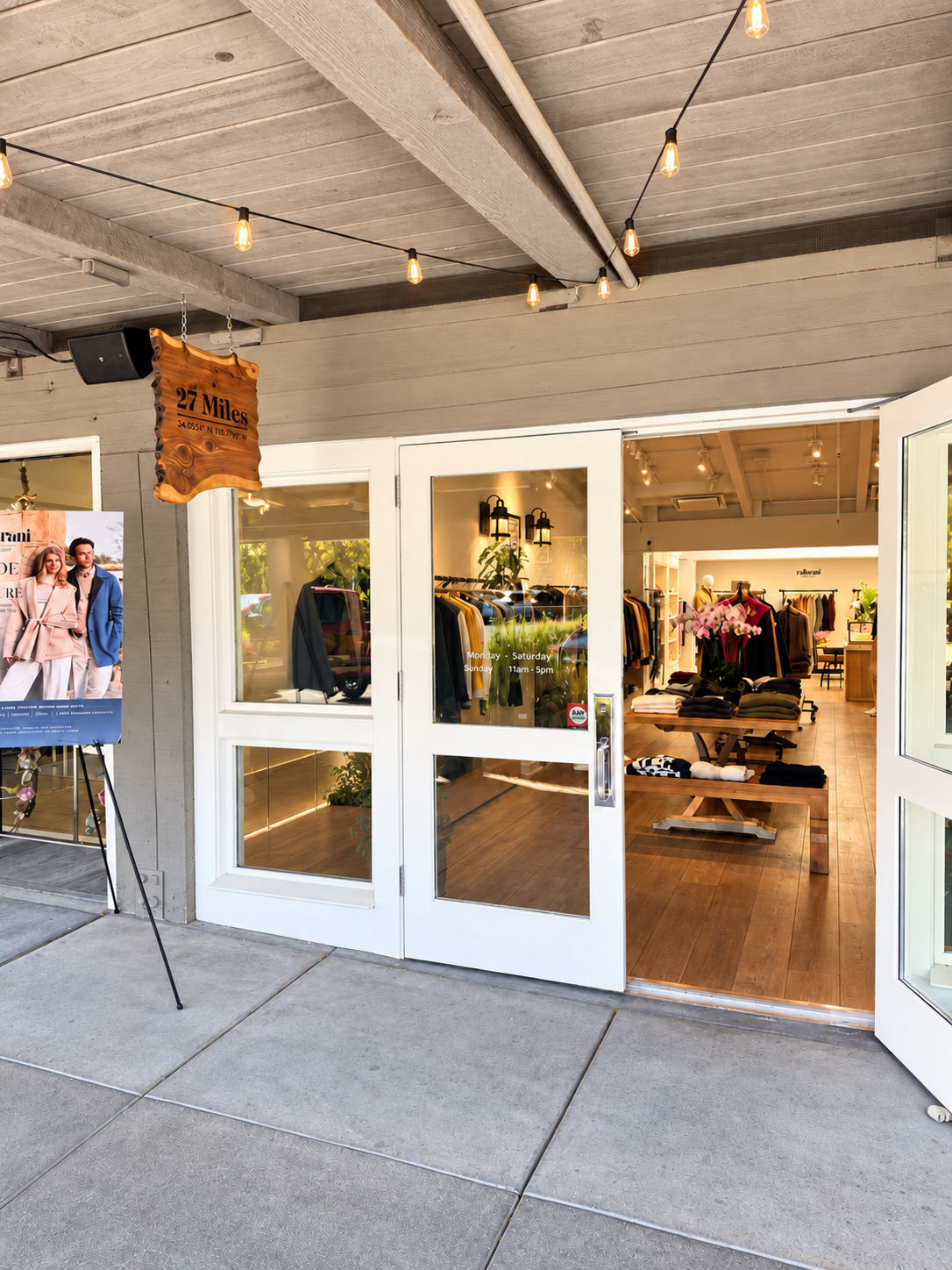 27 Miles Malibu Palo Alto storefront at Town & Country Village