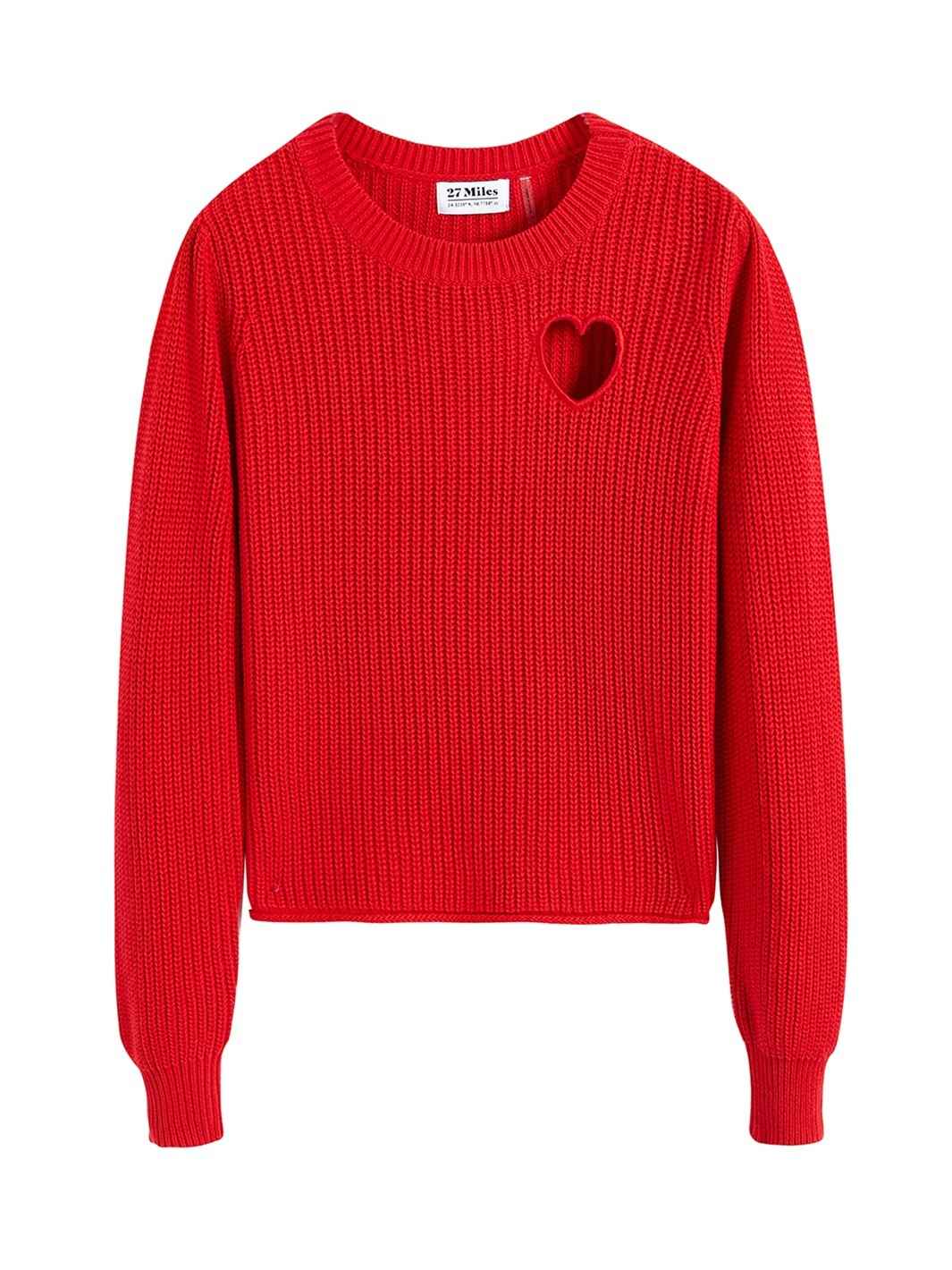 Valentine Cotton Cut Out Heart Sweater