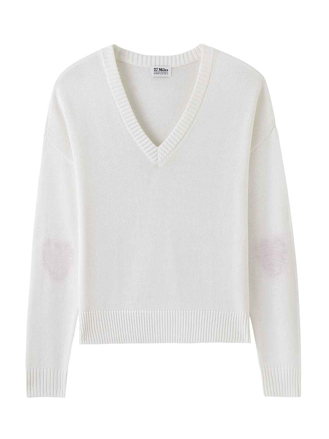 Cherise Cotton Elbow Heart V Neck