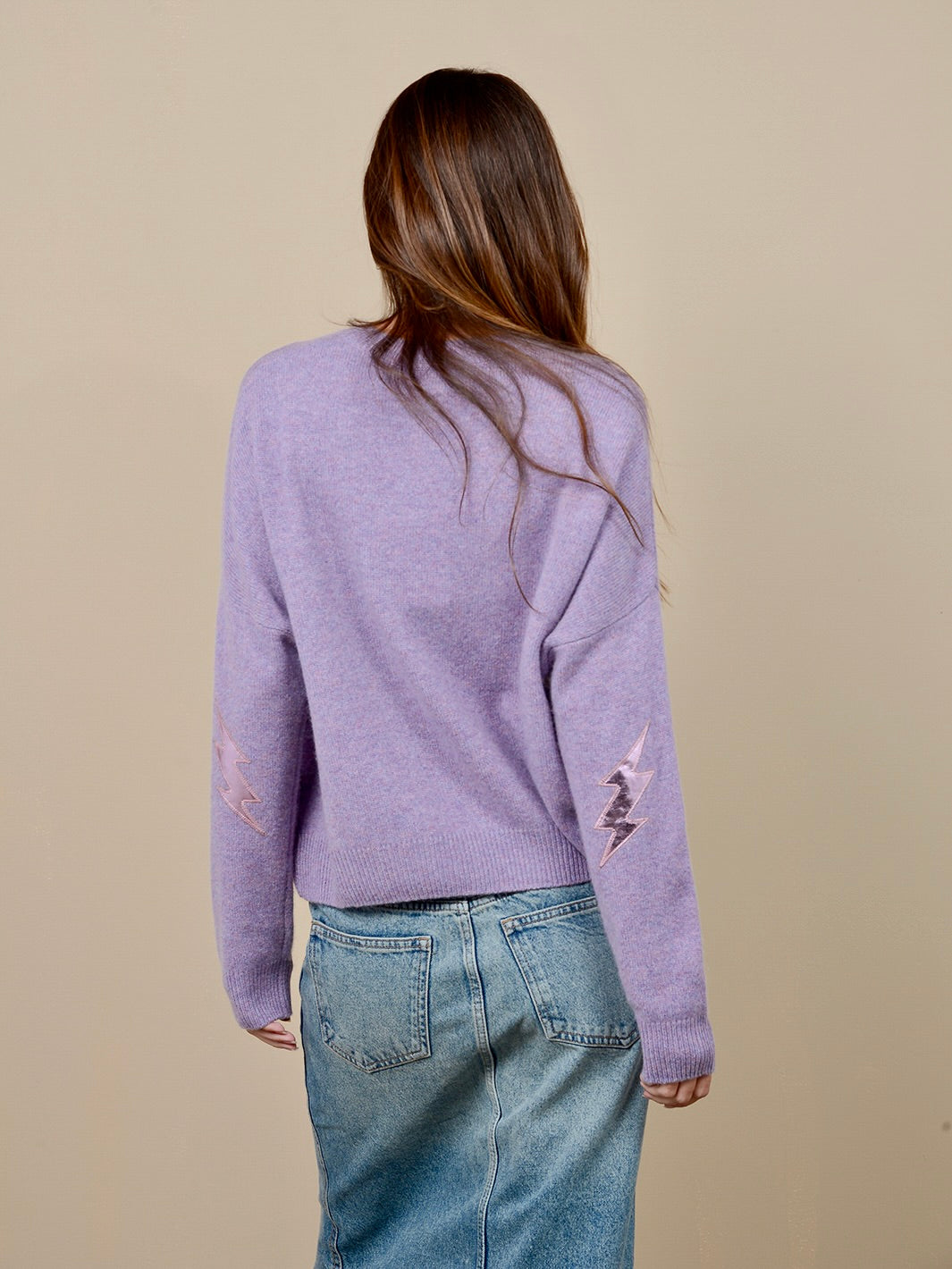 Sachi Lightening Bolt Cashmere Sweater