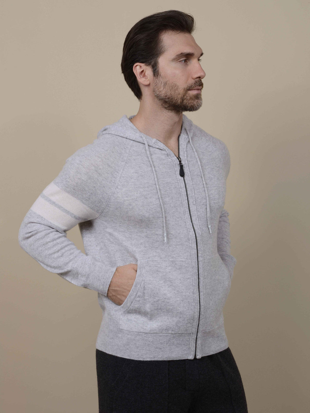 Zuma Men's Cashmere Zip Hoodie