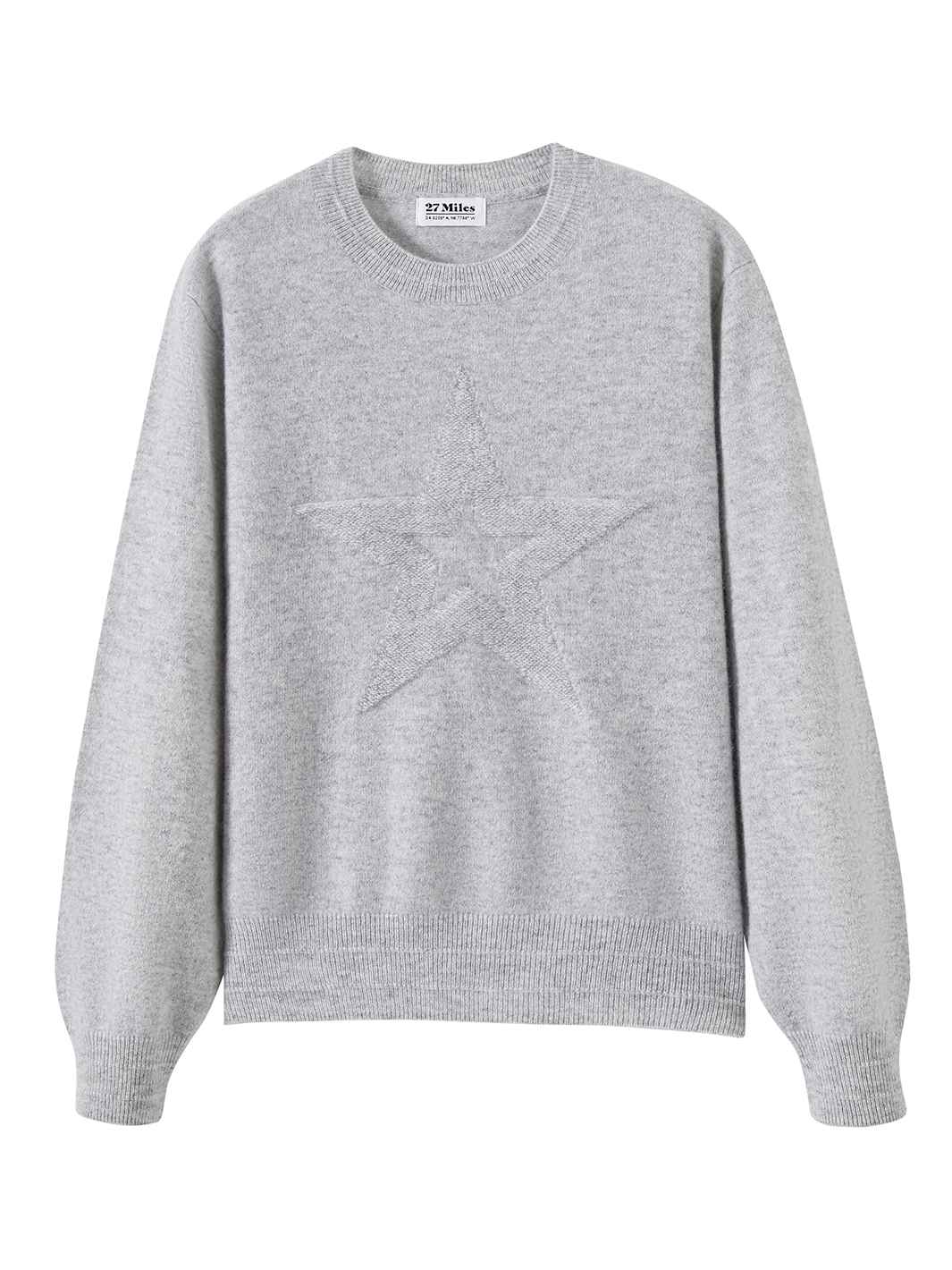 Polly Cashmere Pullover with Boucle Star