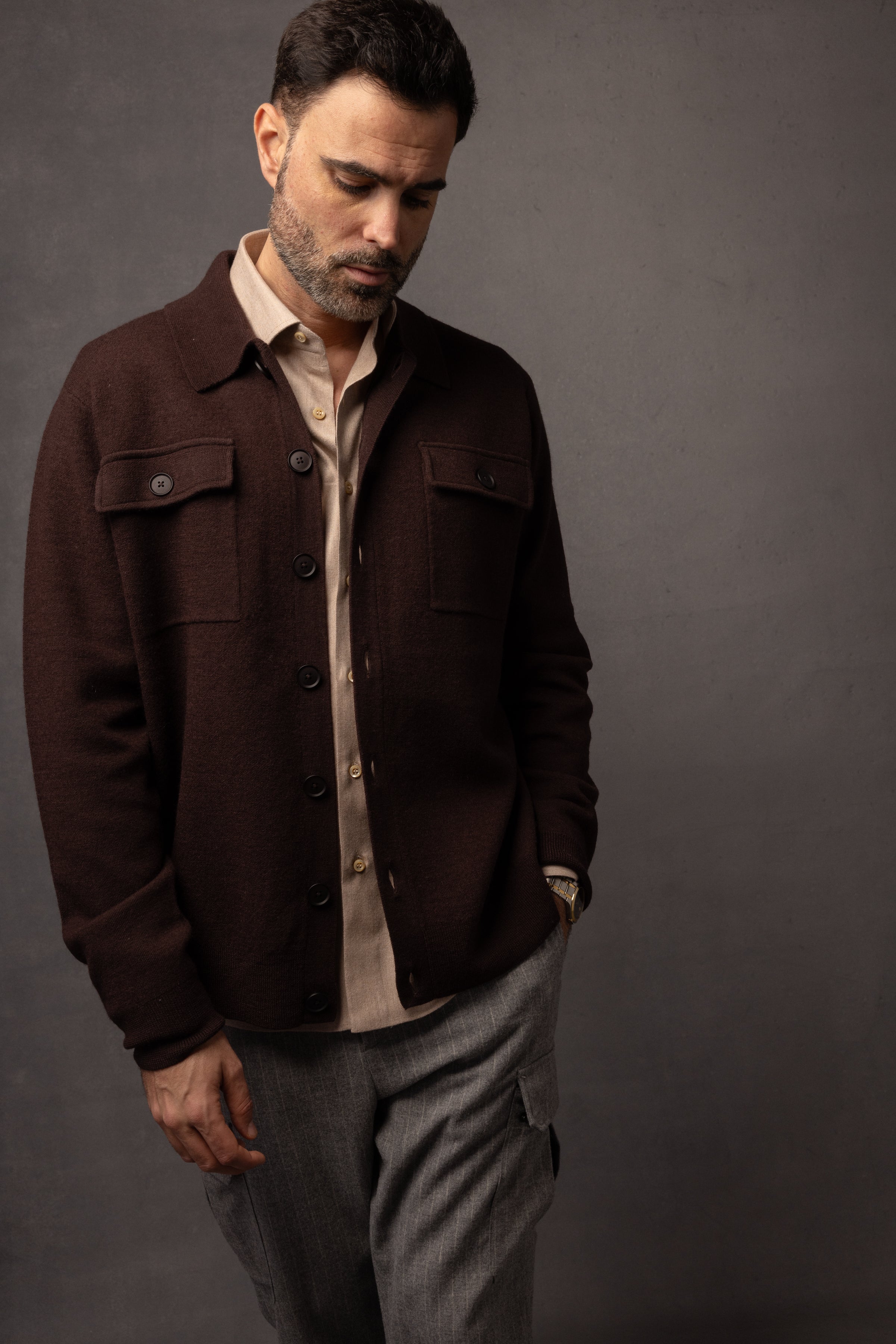 Knitted Woolen Jacket for Men