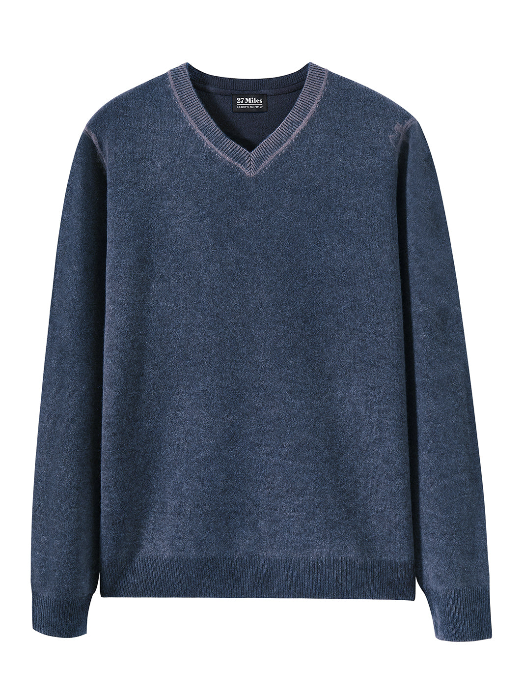 Relaxed Fit V Neck Cashmere Sweater for Men