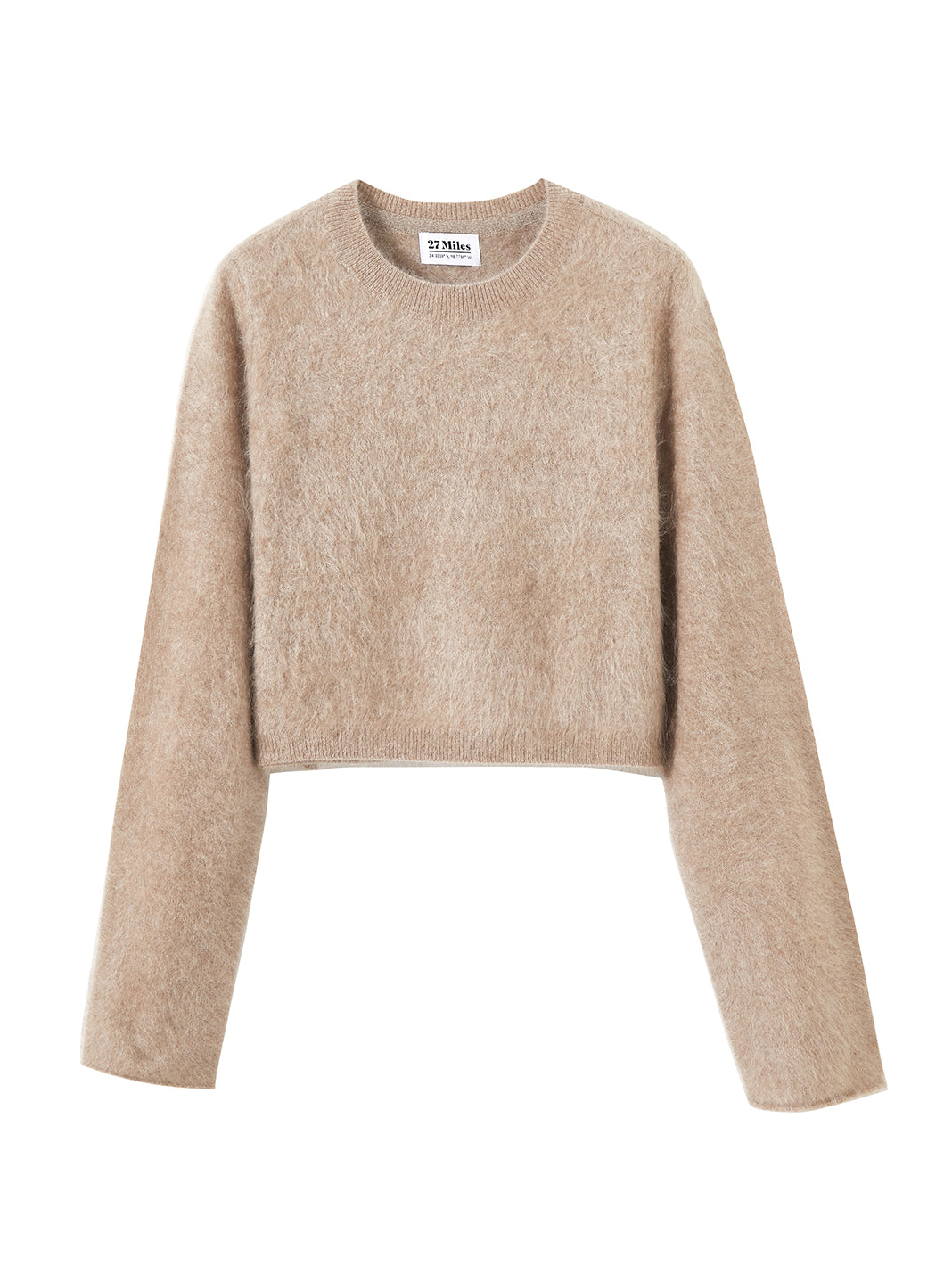Najah Fuzzy Cropped Cashmere Crewneck