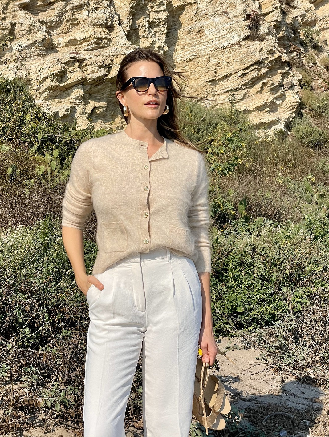 Gwendolyn Brushed Cashmere Lady Cardigan