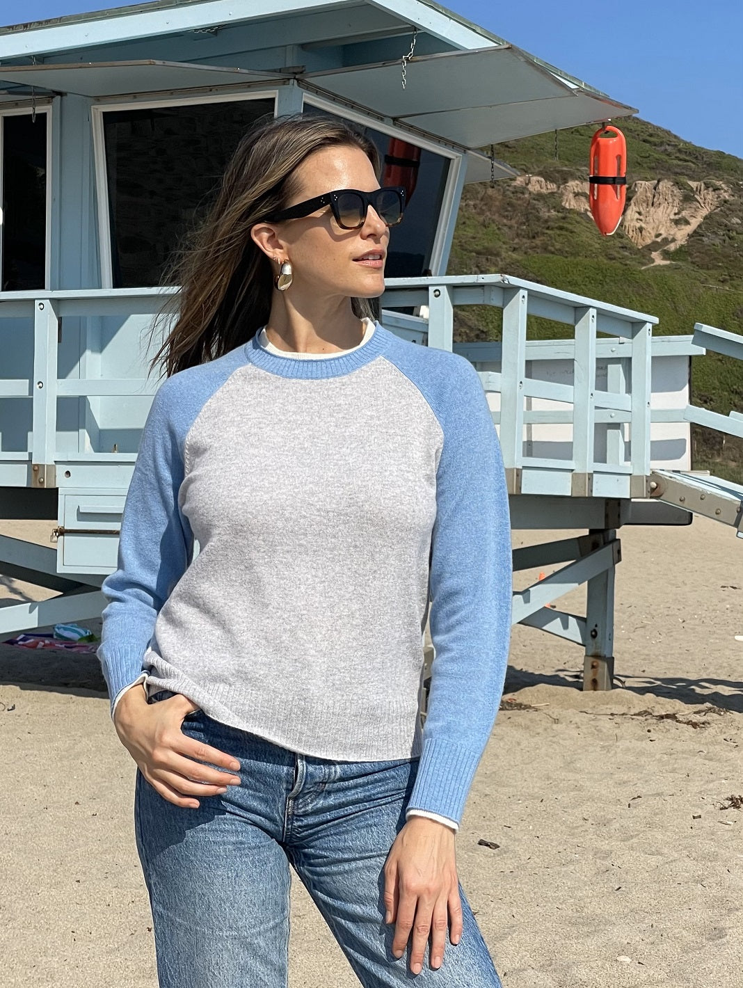 Proctor Cashmere Baseball Pullover For Women