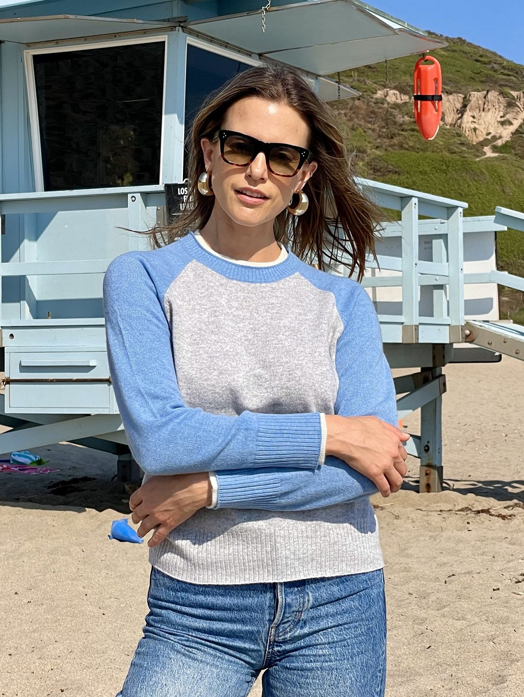Proctor Cashmere Baseball Pullover For Women