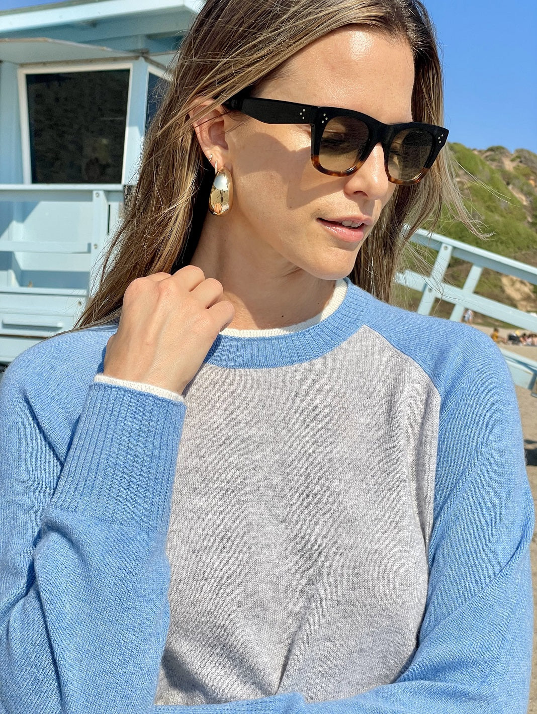 Proctor Cashmere Baseball Pullover For Women