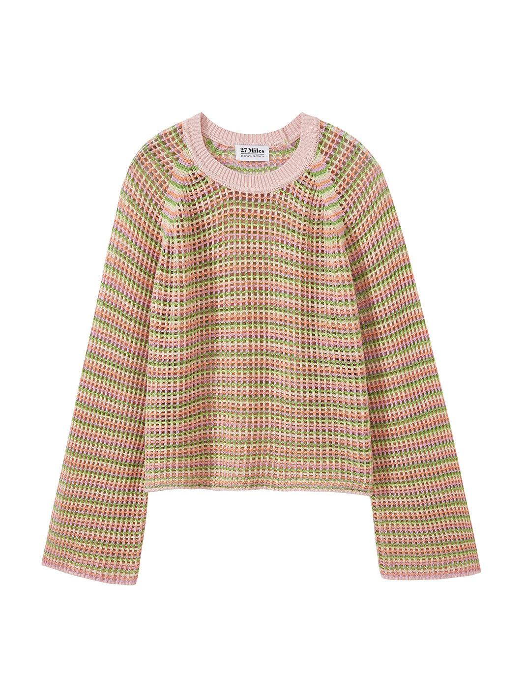 Casey Multi Color Open Stitch Pullover