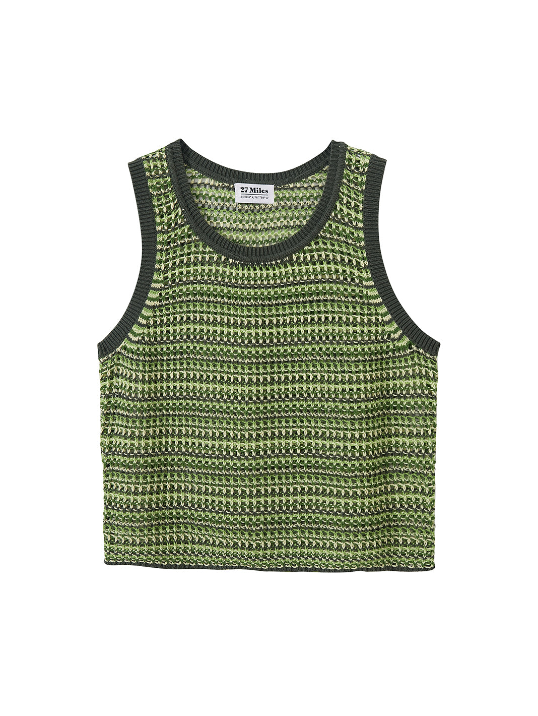 Cathy Multi Color Open Stitch Cotton Tank