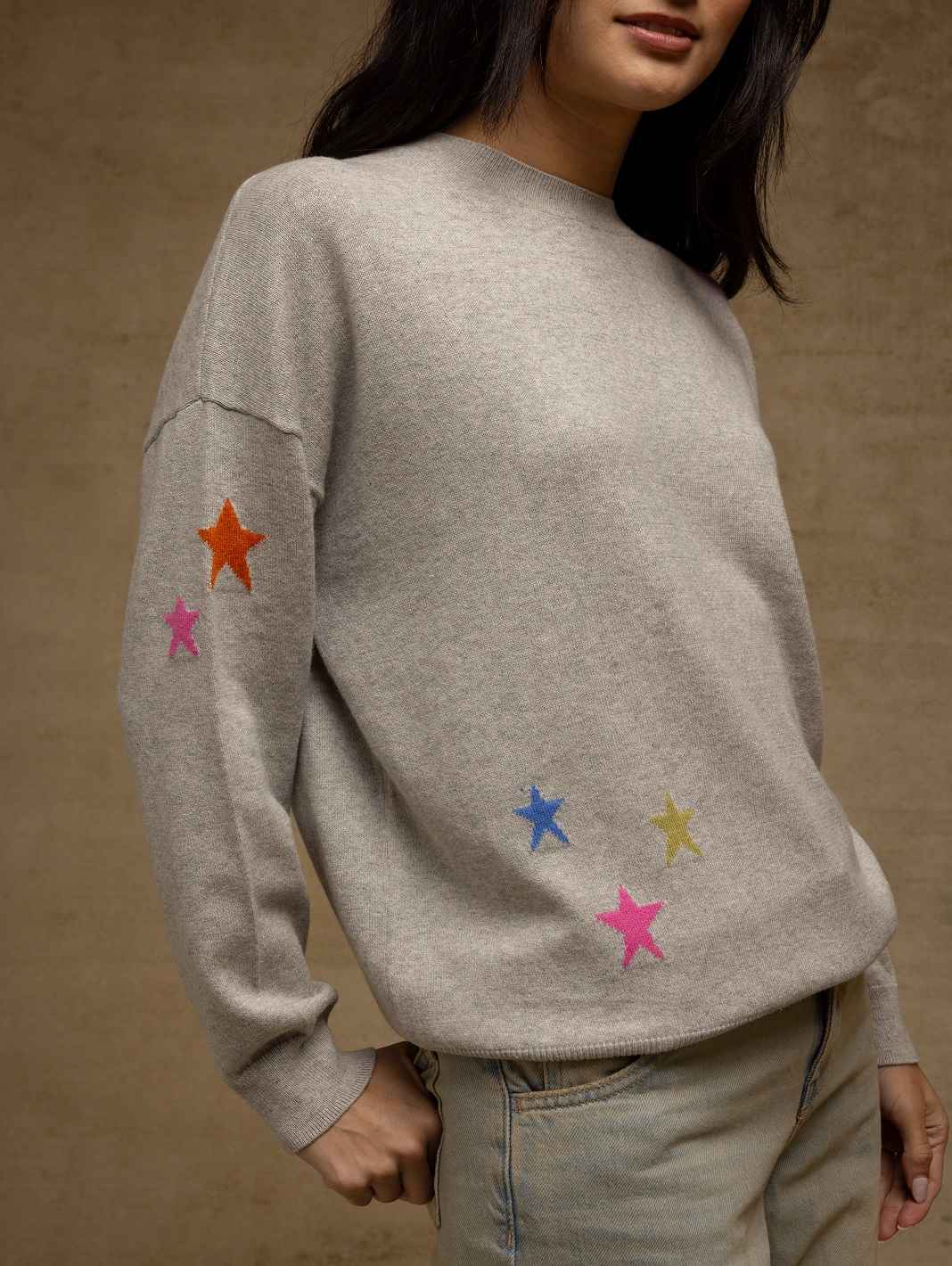 Etoile Women's Cotton Multi Star Sweater