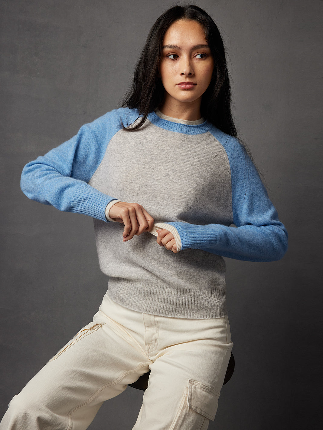 Proctor Cashmere Baseball Pullover