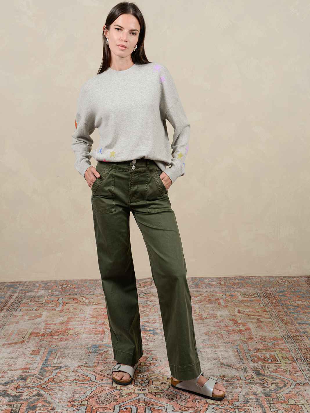 Etoile Women's Cotton Multi Star Sweater