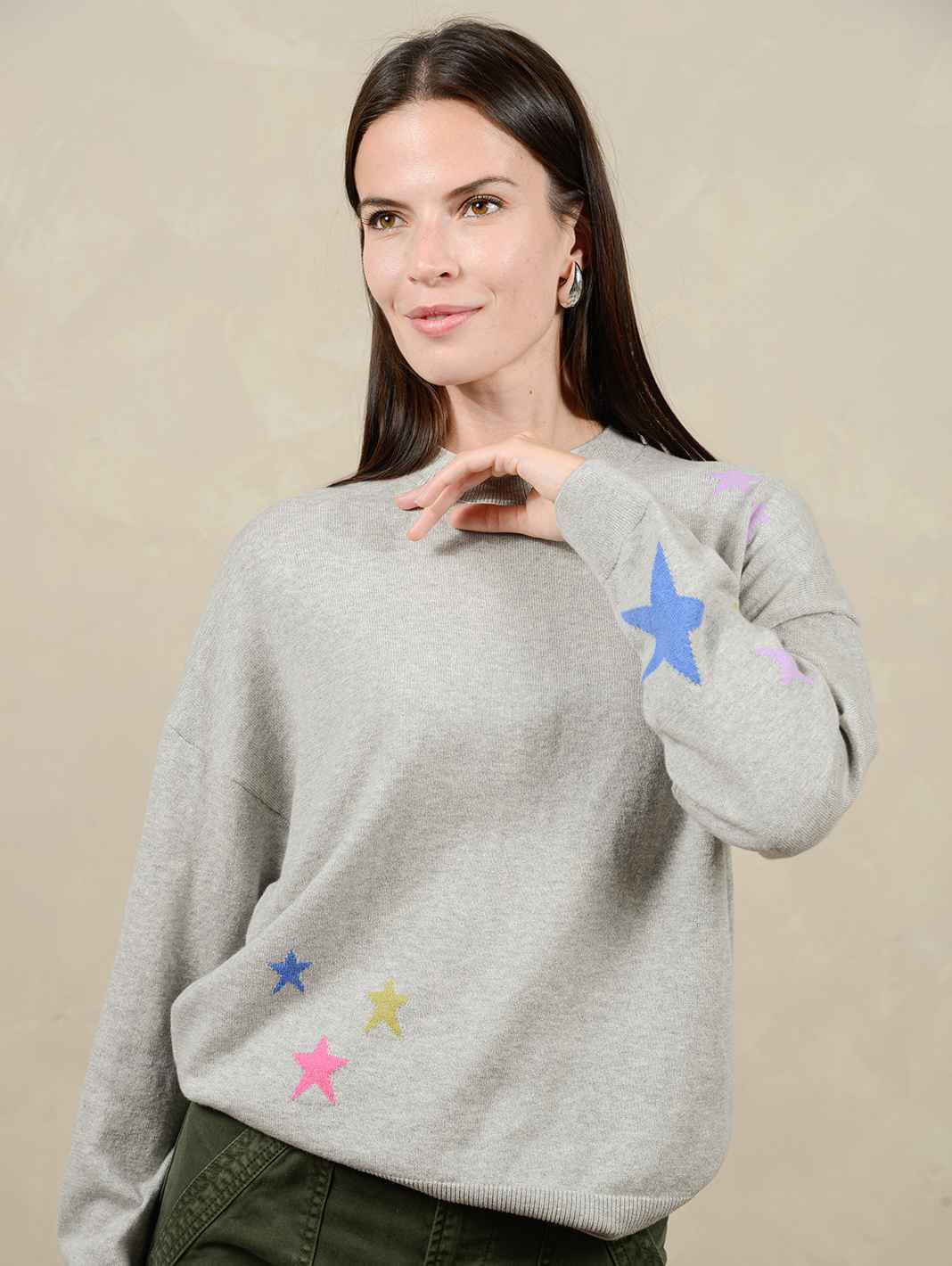 Etoile Women's Cotton Multi Star Sweater