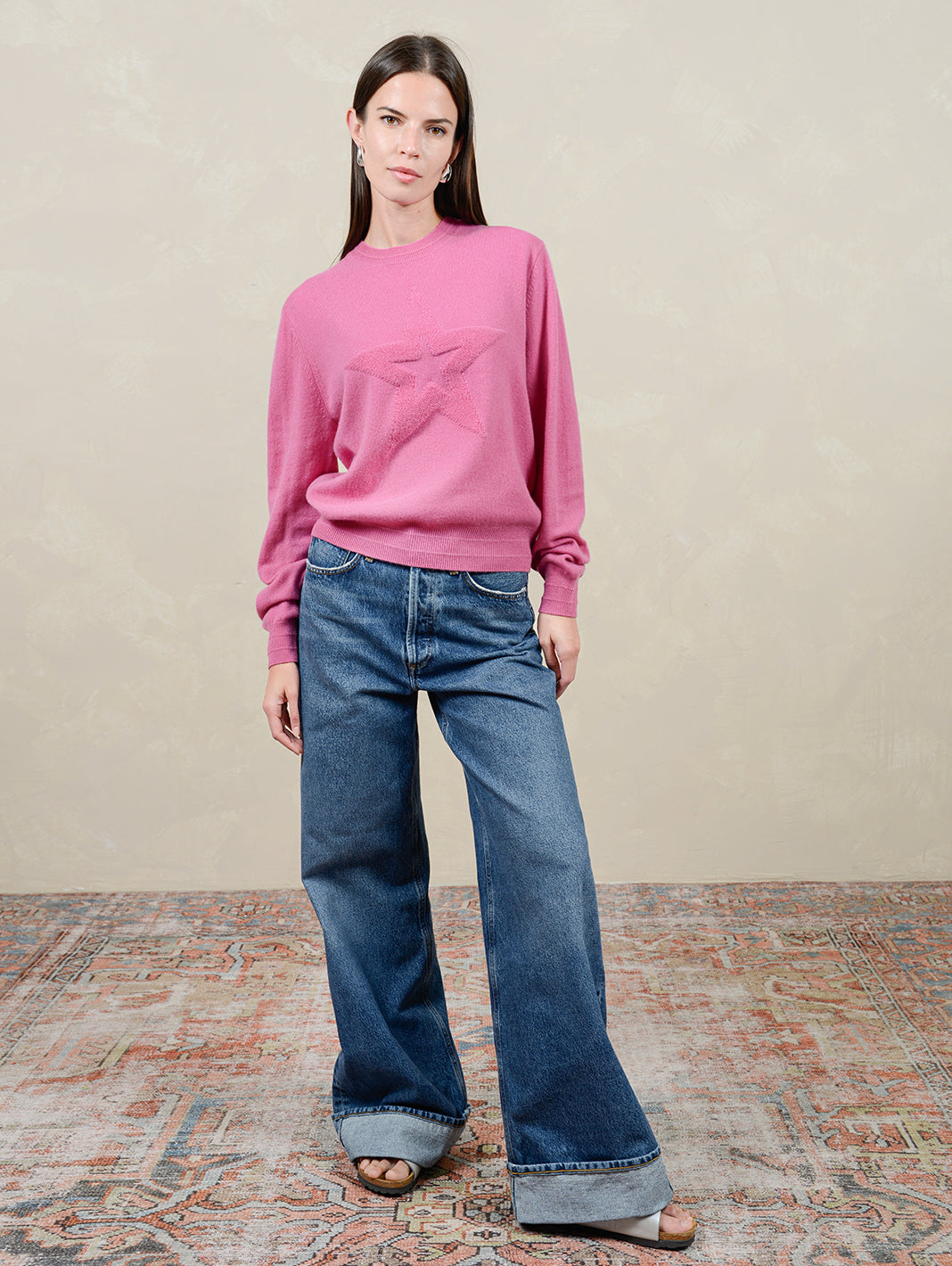 Polly Women's Cashmere Round Neck Pullover