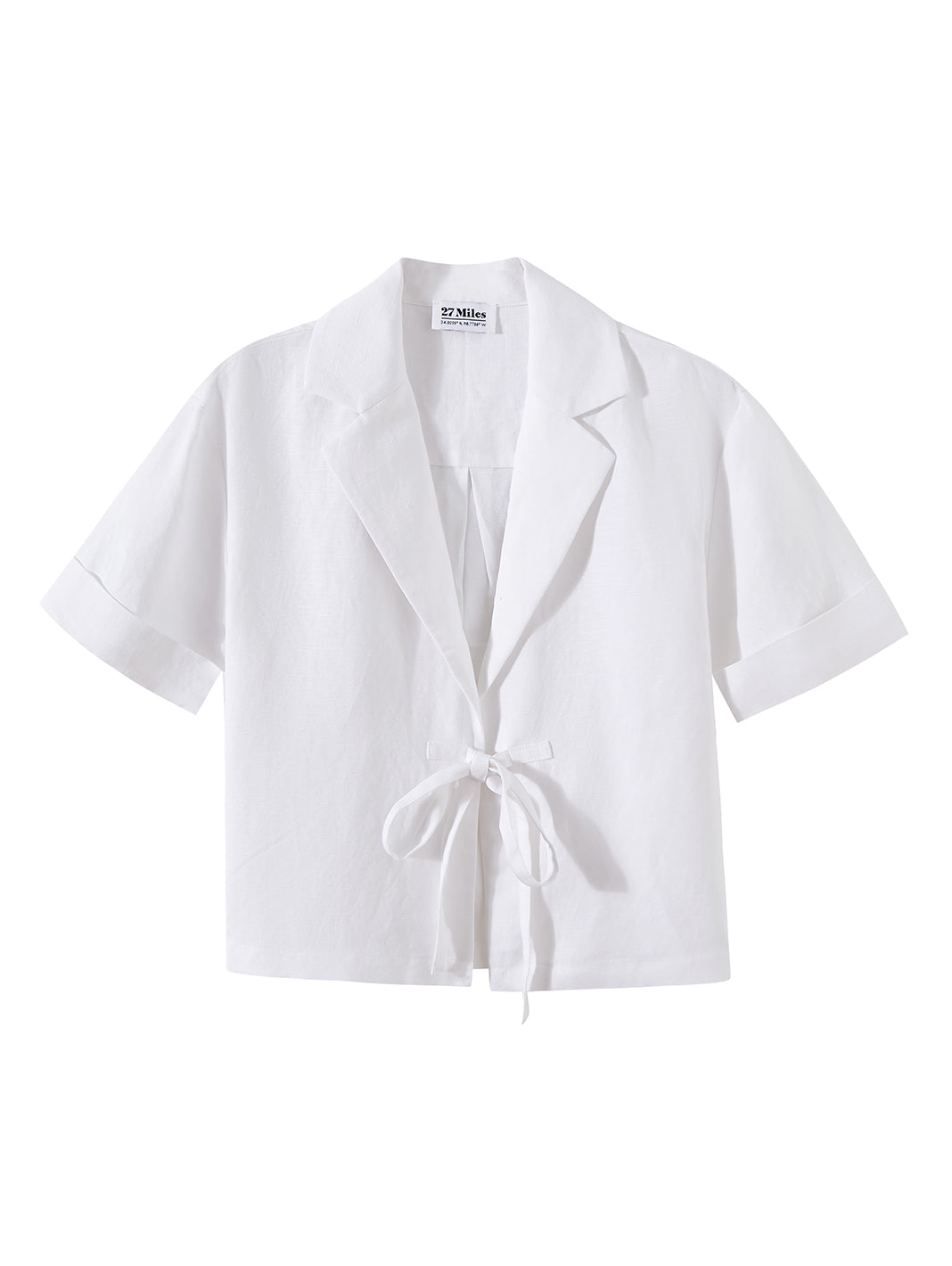 Jan Linen Blend Boxy Cropped Shirt