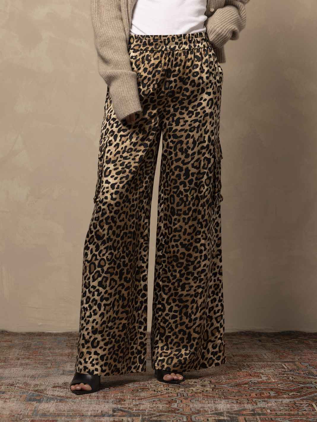 Delma Silk Wideleg Cargo Pant