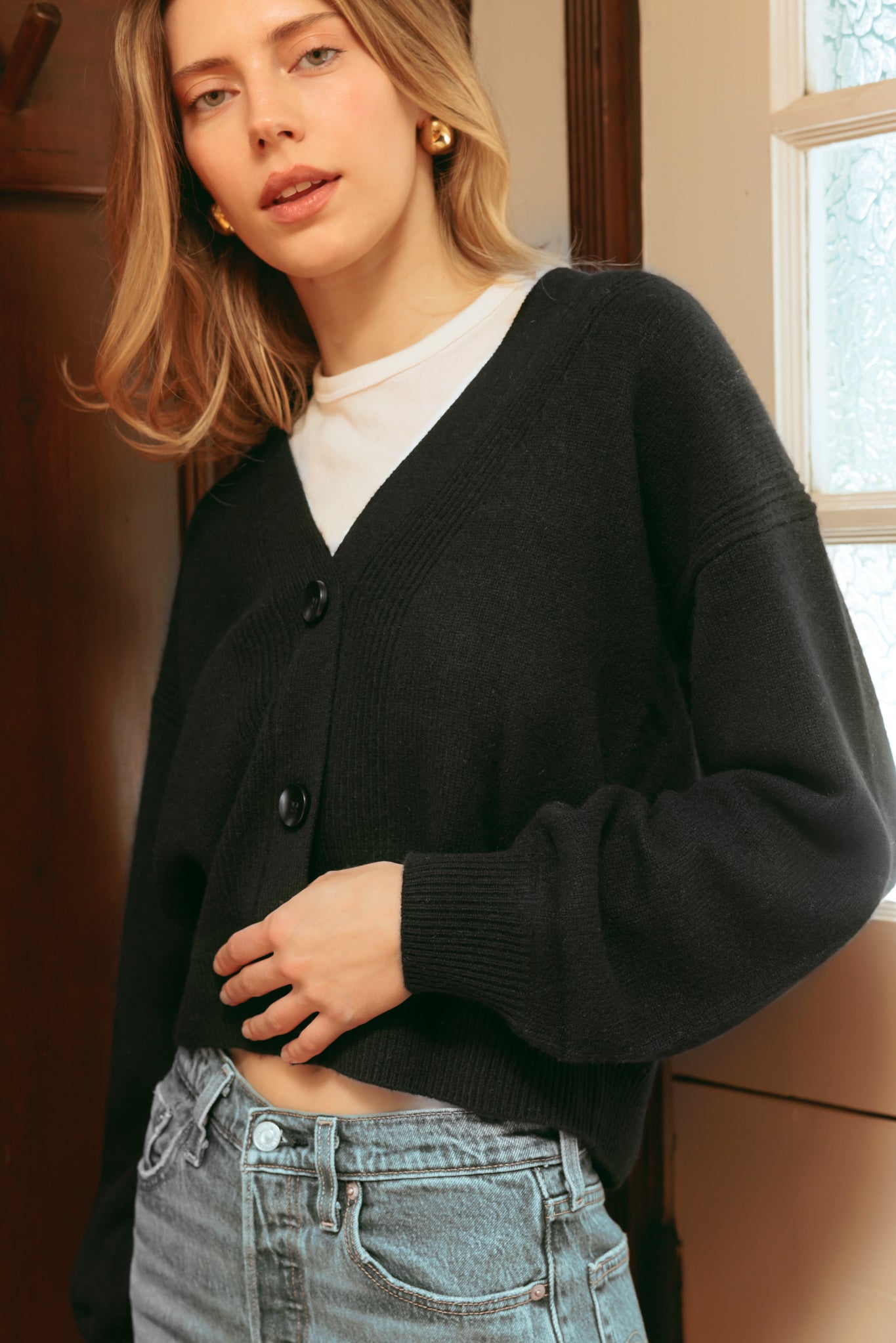 Monroe V Neck Cashmere Cardigan