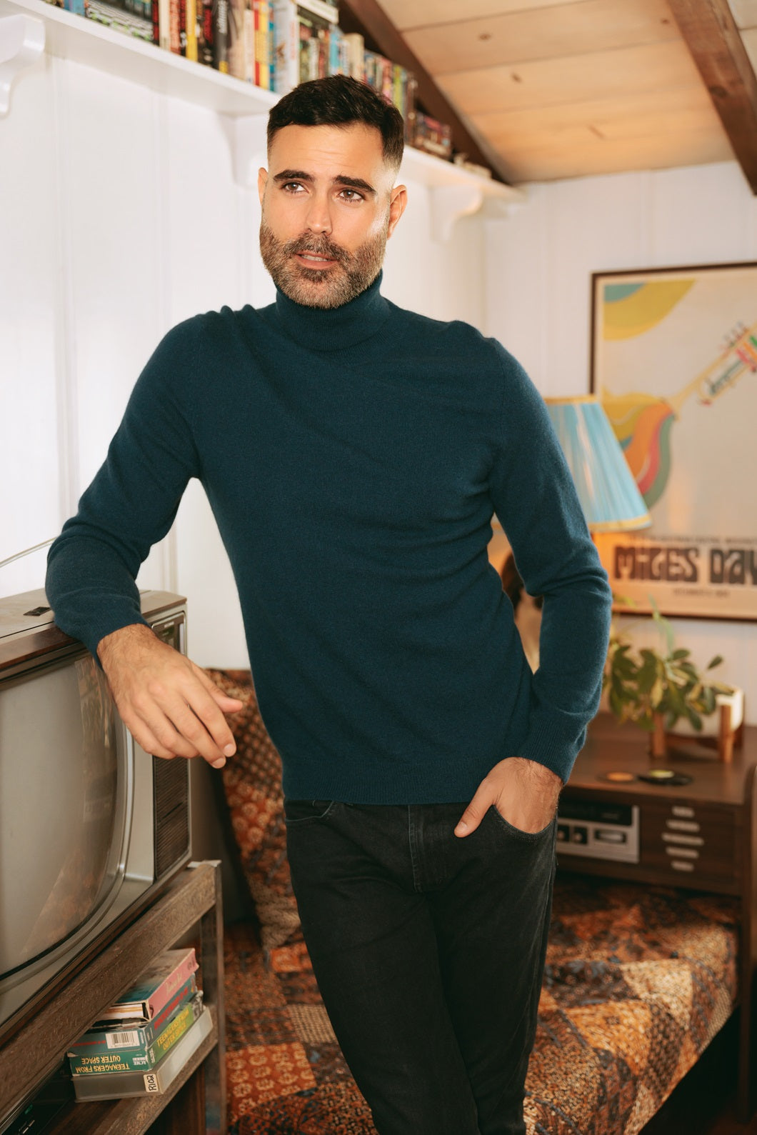 Men's Turtleneck Cashmere Sweater