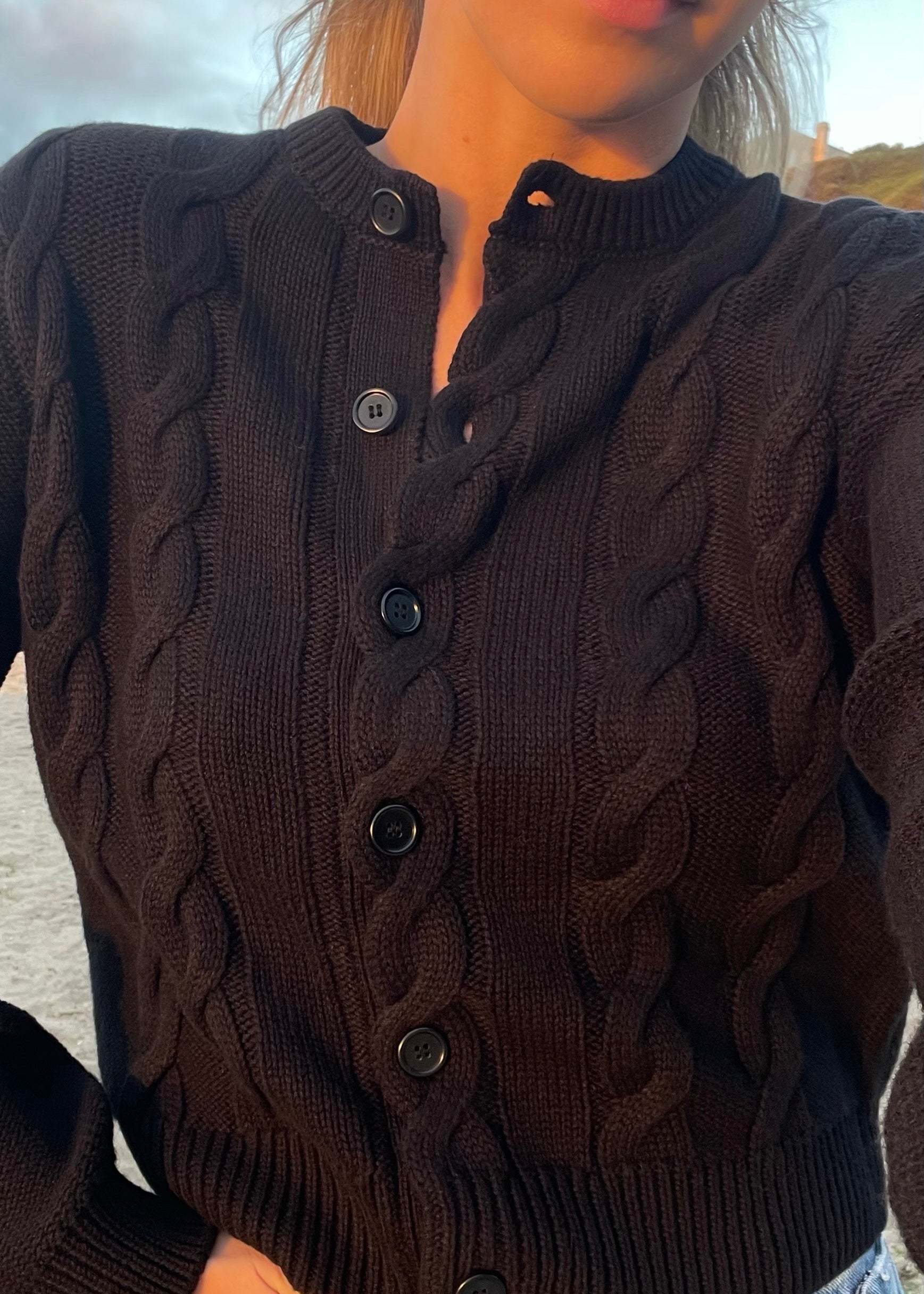 Juniper Cotton Cable Cardigan