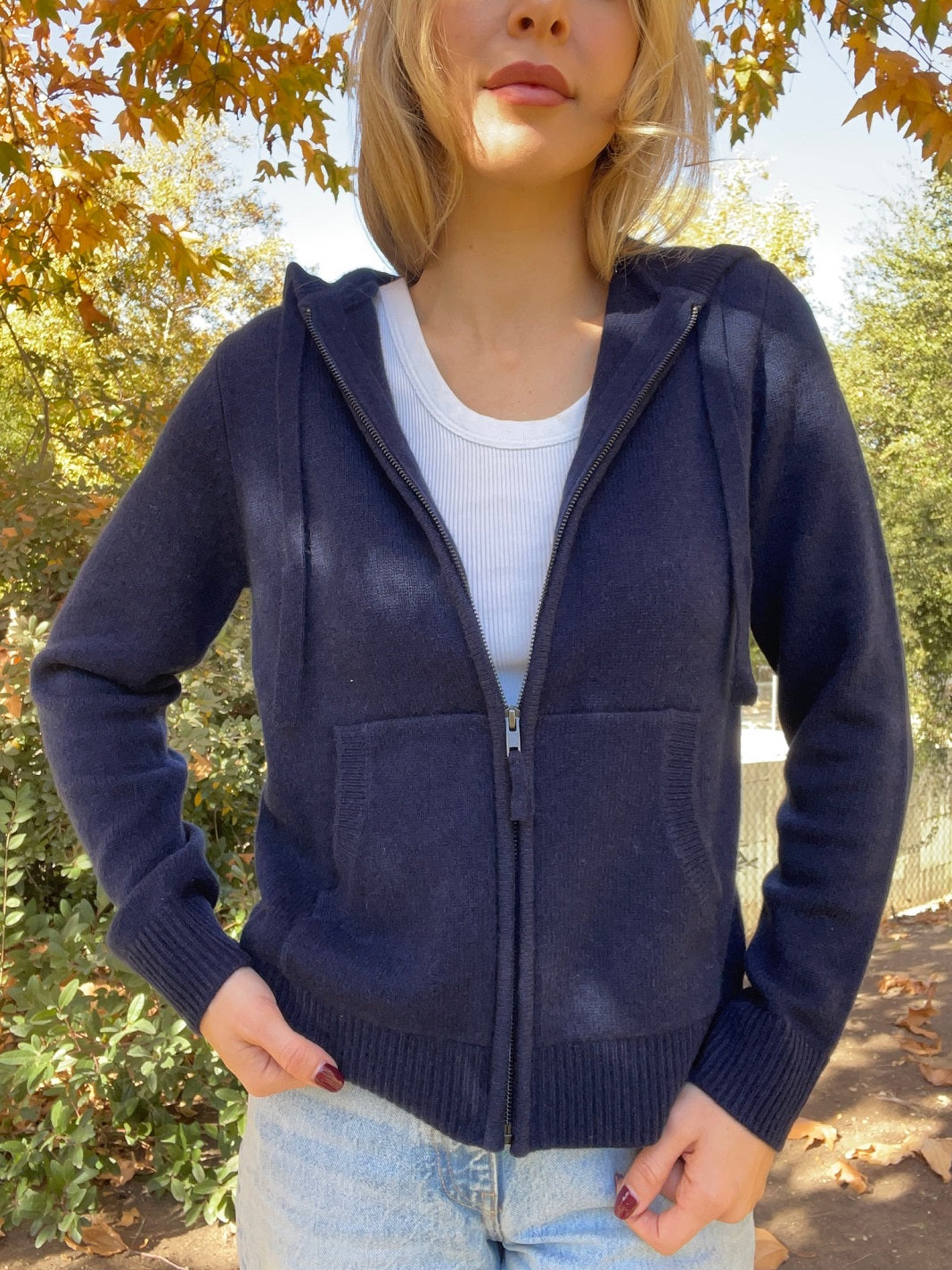Elora Cashmere Zip Hoodie