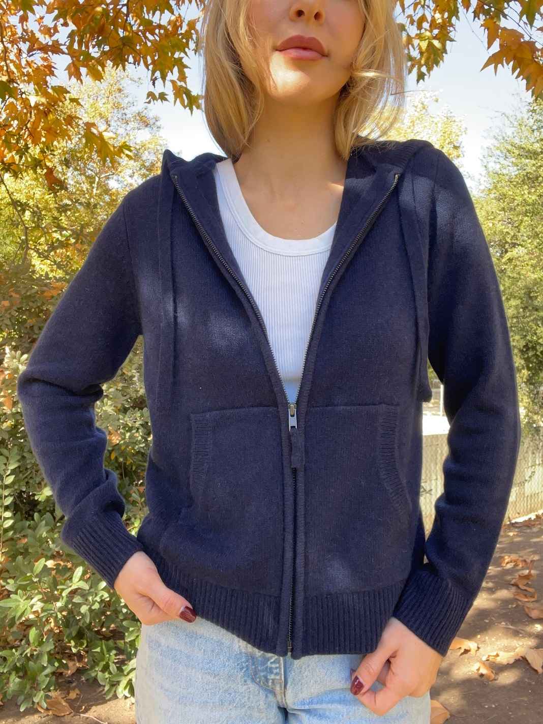 Elora Cashmere Zip Hoodie