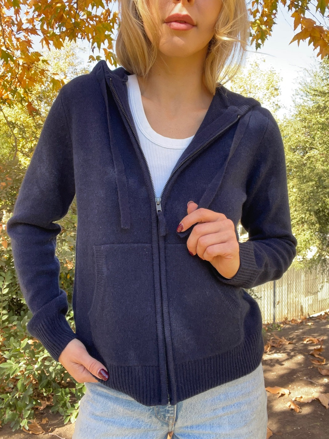 Elora Cashmere Zip Hoodie