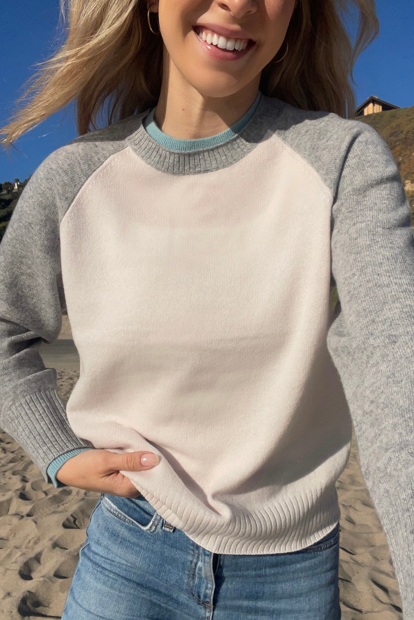 Proctor Cashmere Baseball Pullover