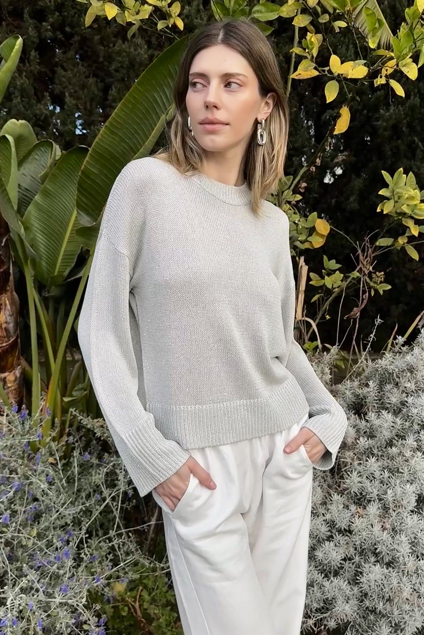 Wynelle Sequin Crewneck Knit Top