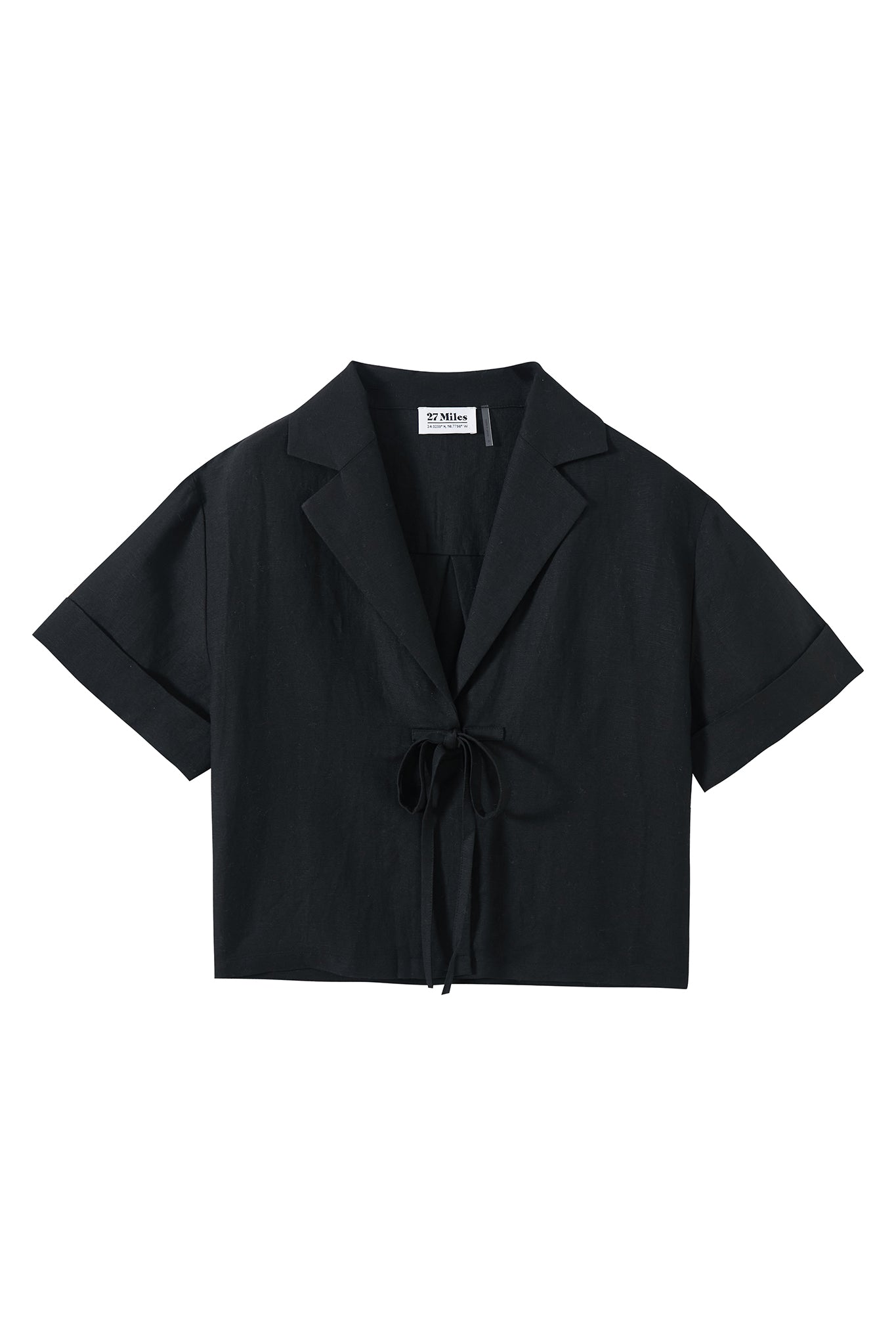 Jan Linen Blend Boxy Cropped Shirt