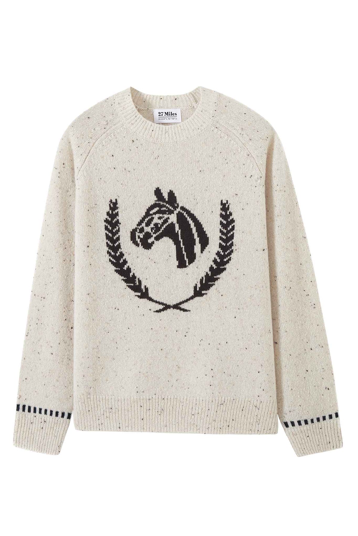Colt Cashmere Sweater with Horse Graphic