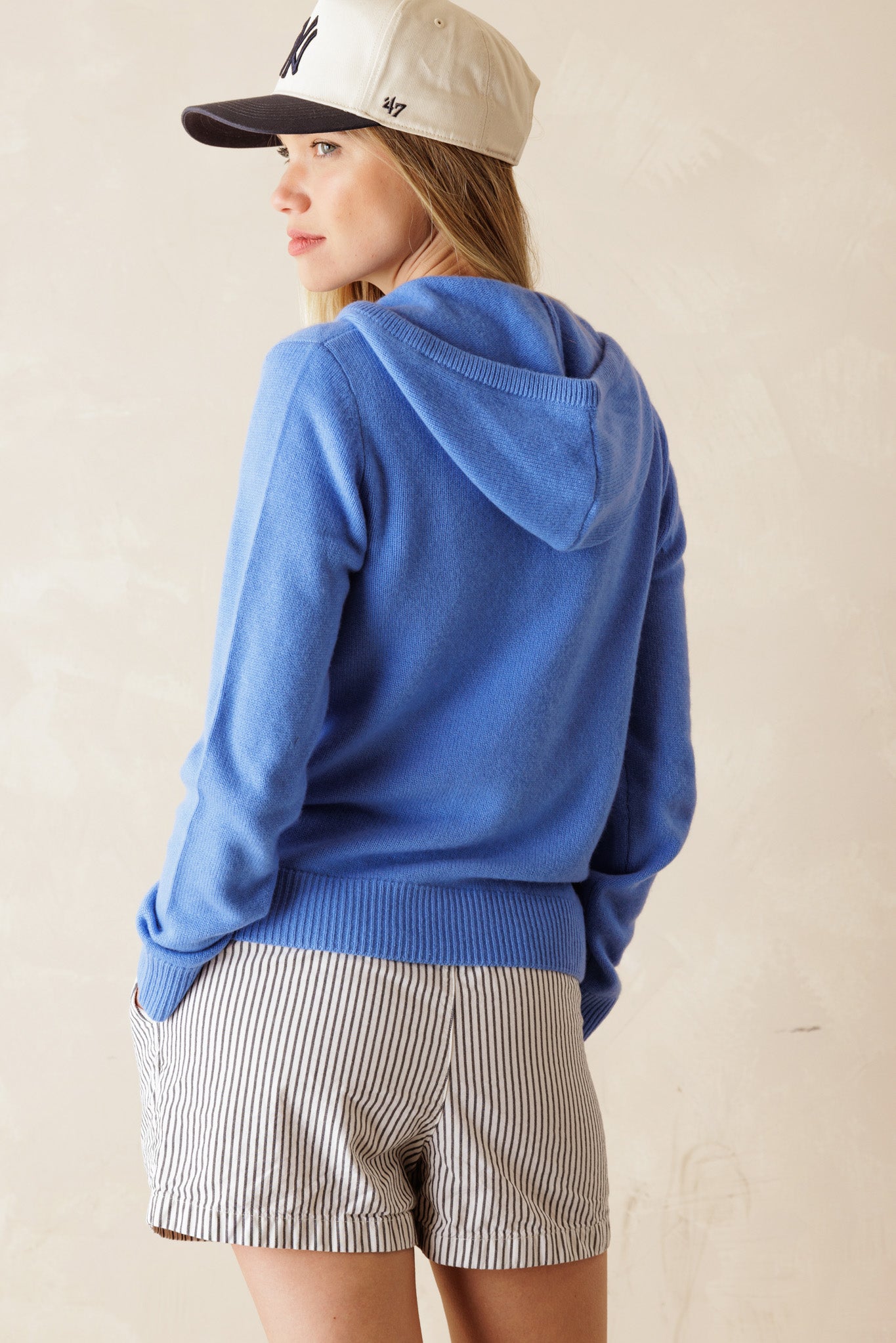 Elora Cashmere Pullover with Zip Hoodie