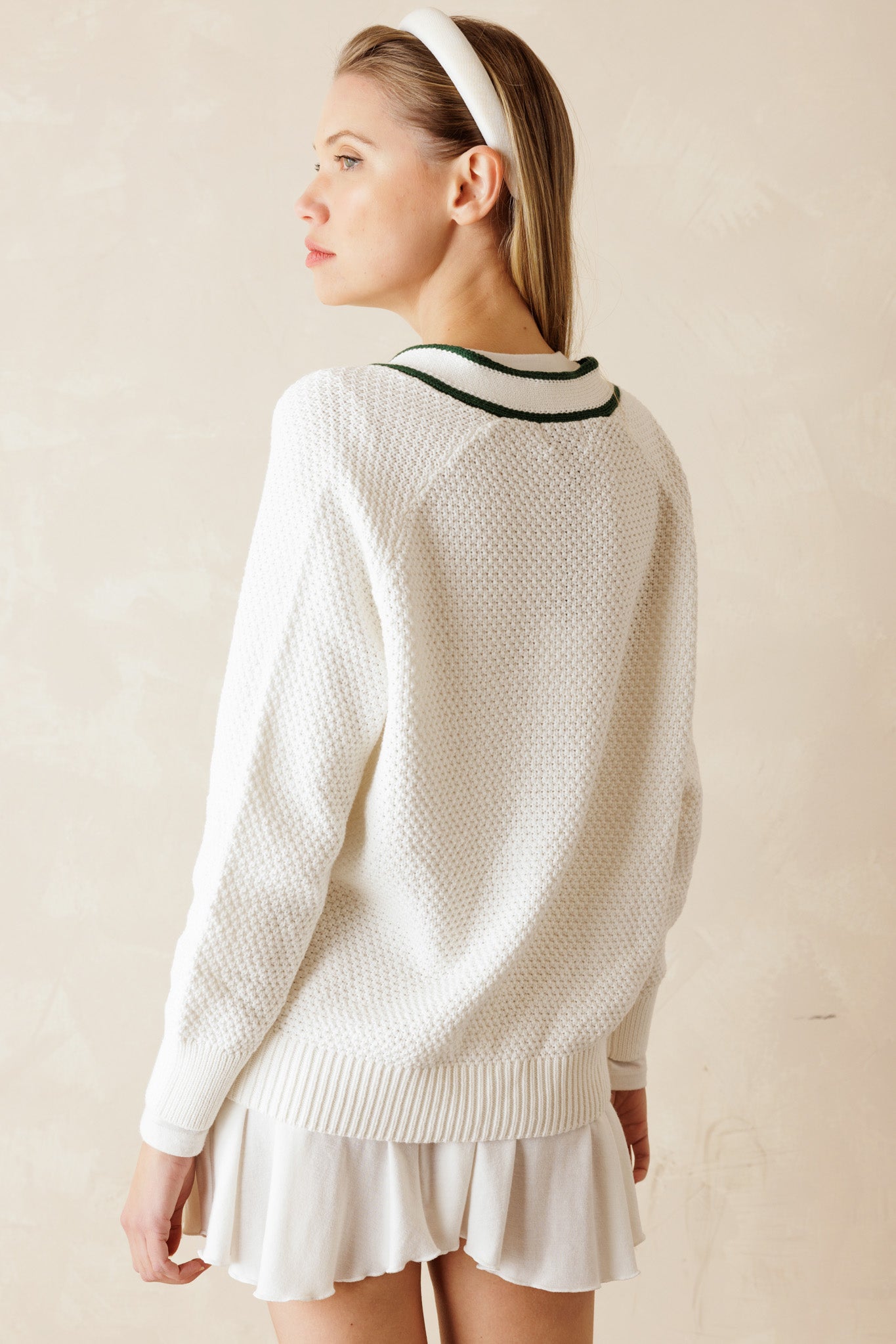 Rio Preppy Cotton Textured Cardigan