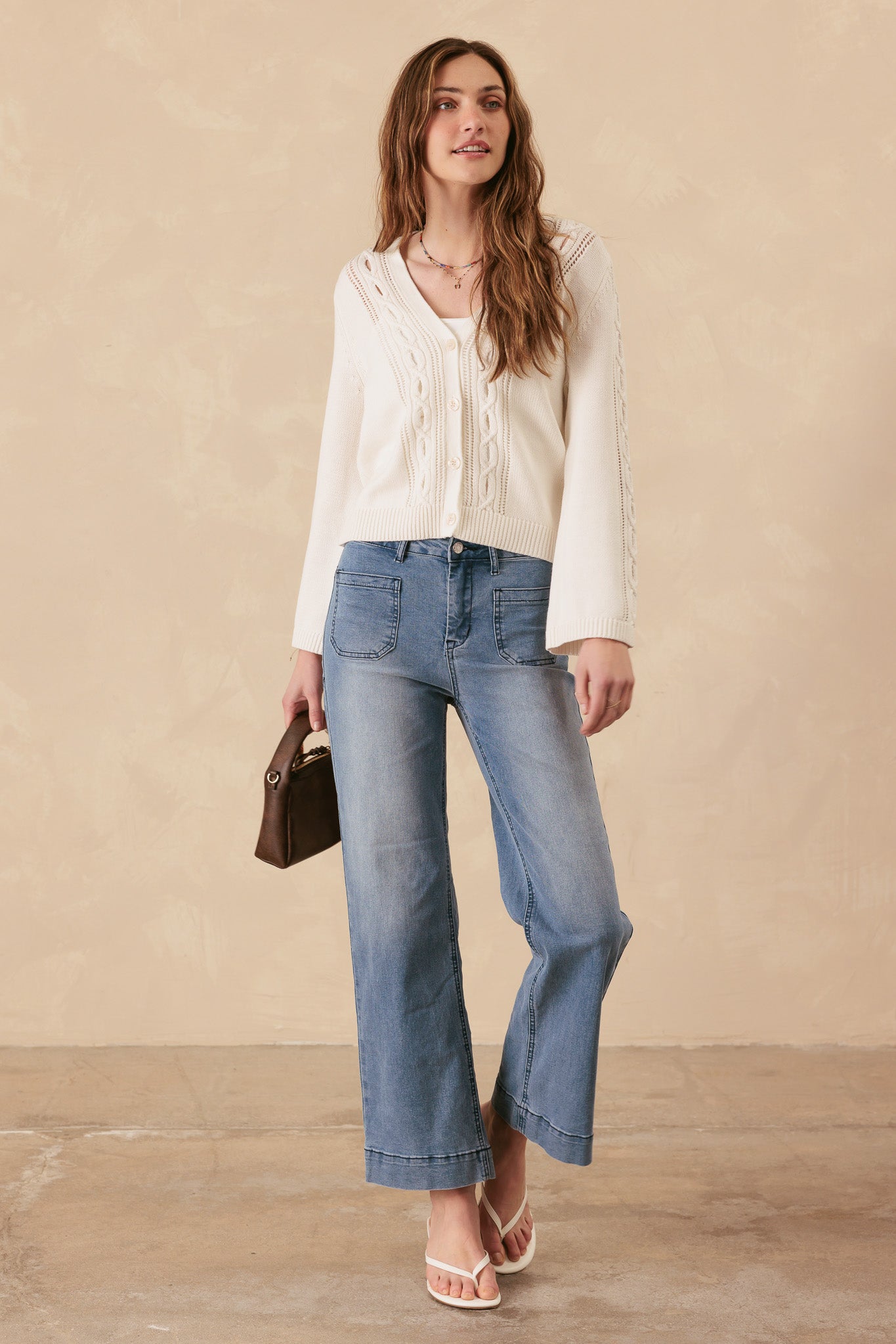 Haven Cotton V Neck Cardigan