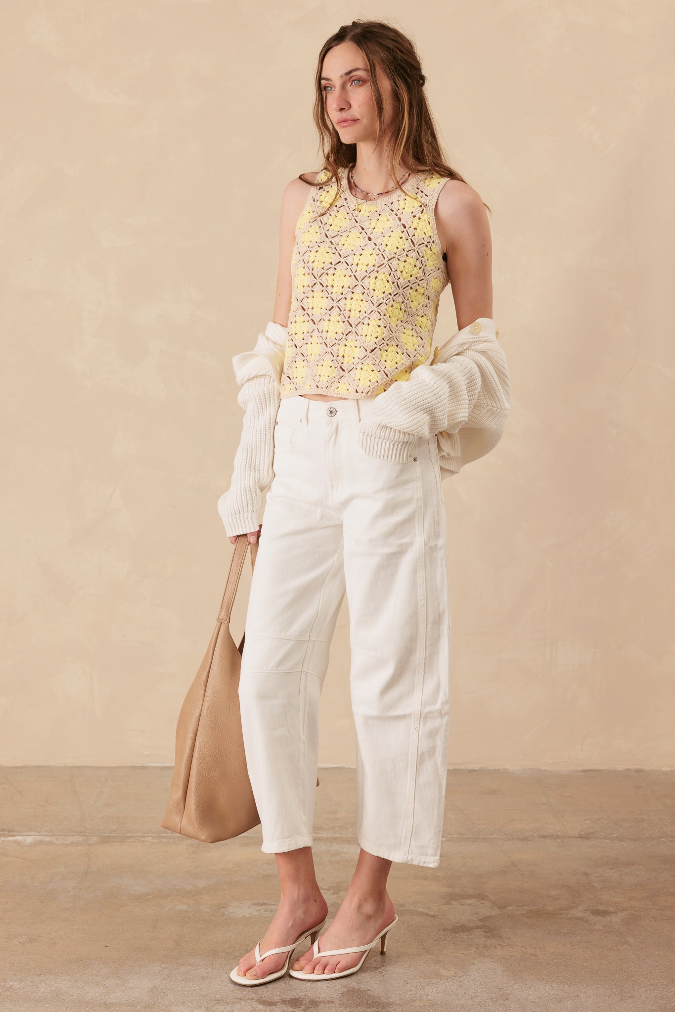 Ivana Cotton Crochet Tank