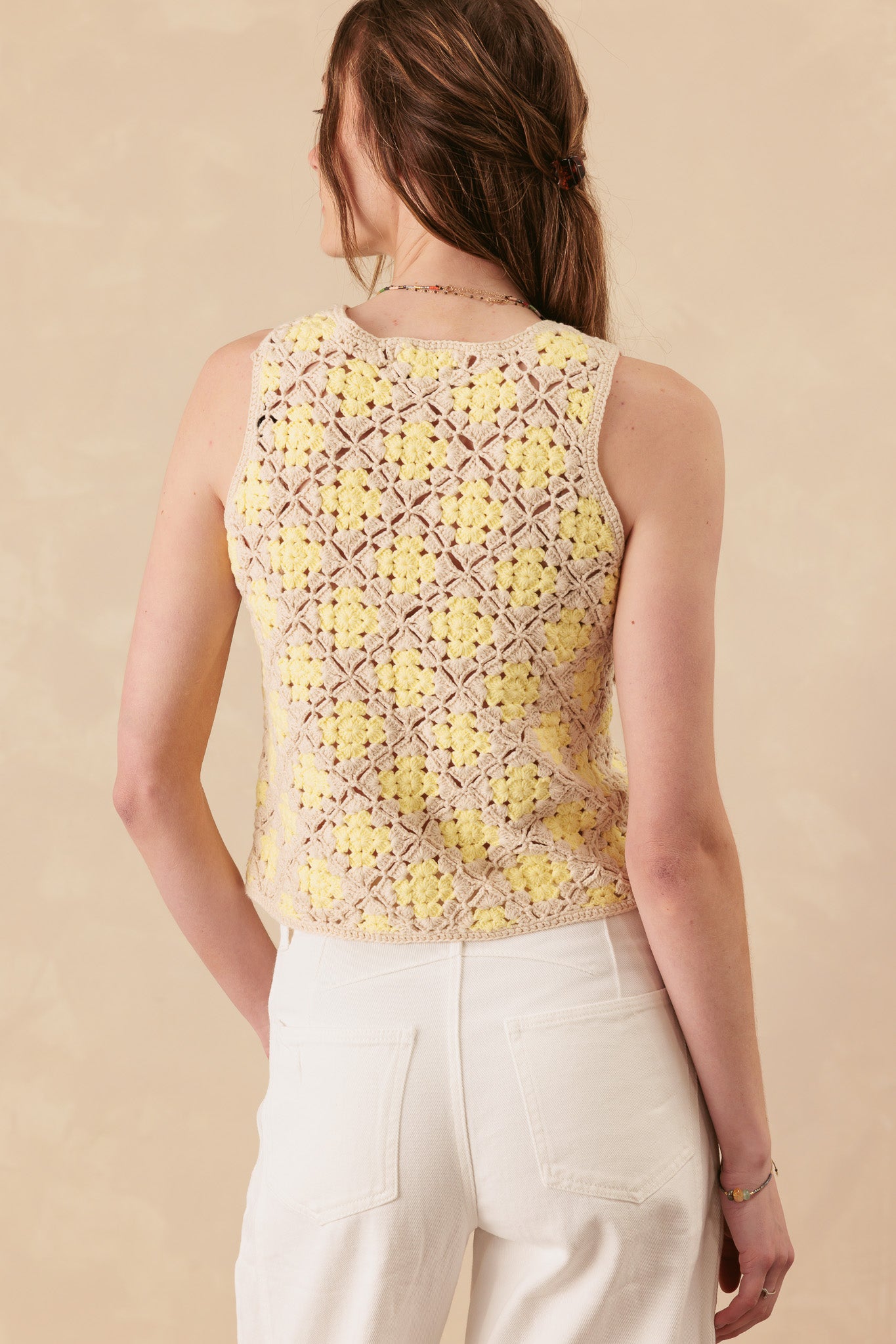 Ivana Cotton Crochet Tank