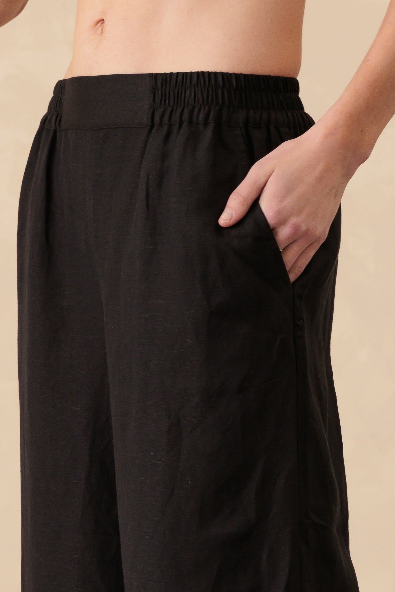 Melissa Linen Blend Wide Leg Pant