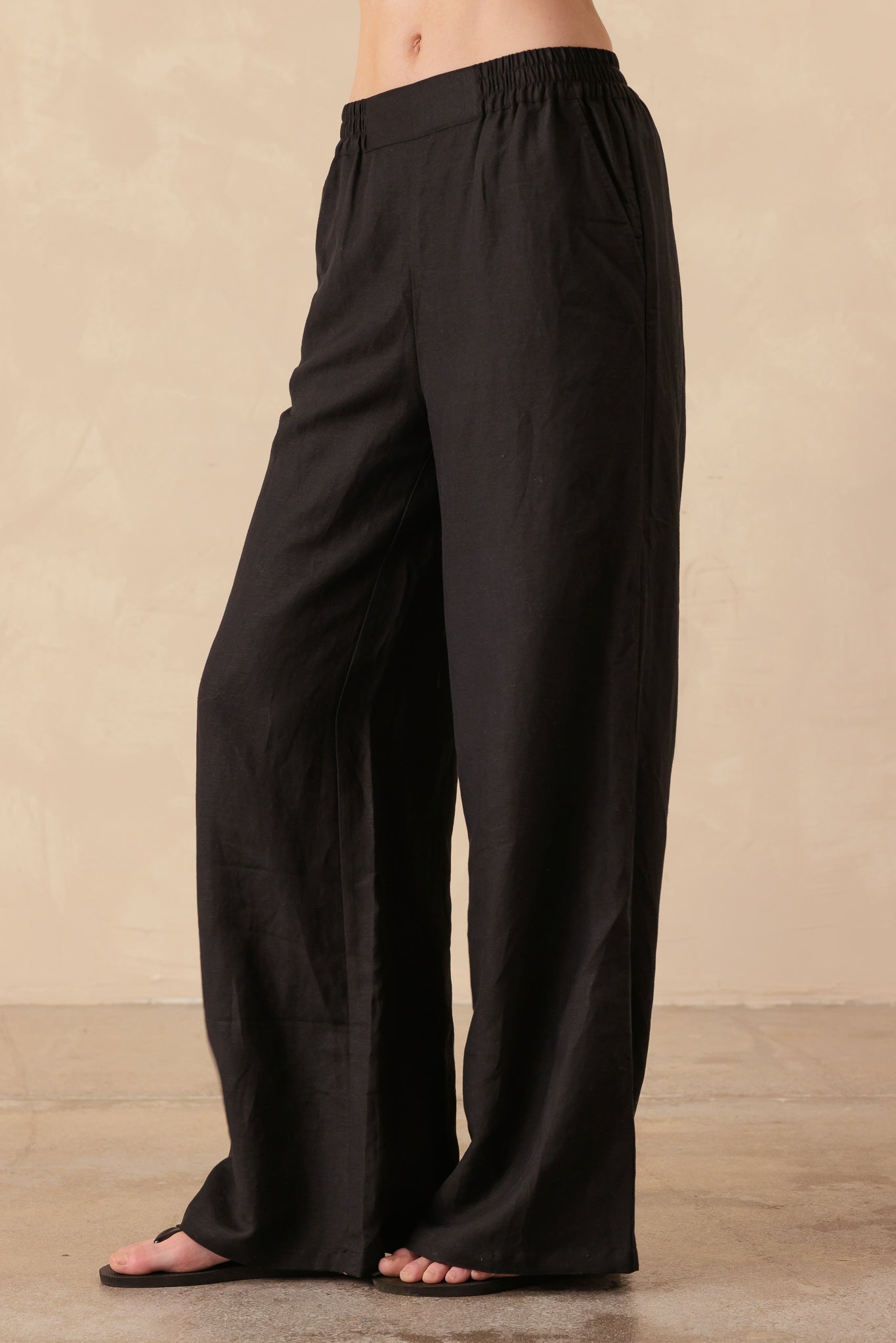 Melissa Linen Blend Wide Leg Pant