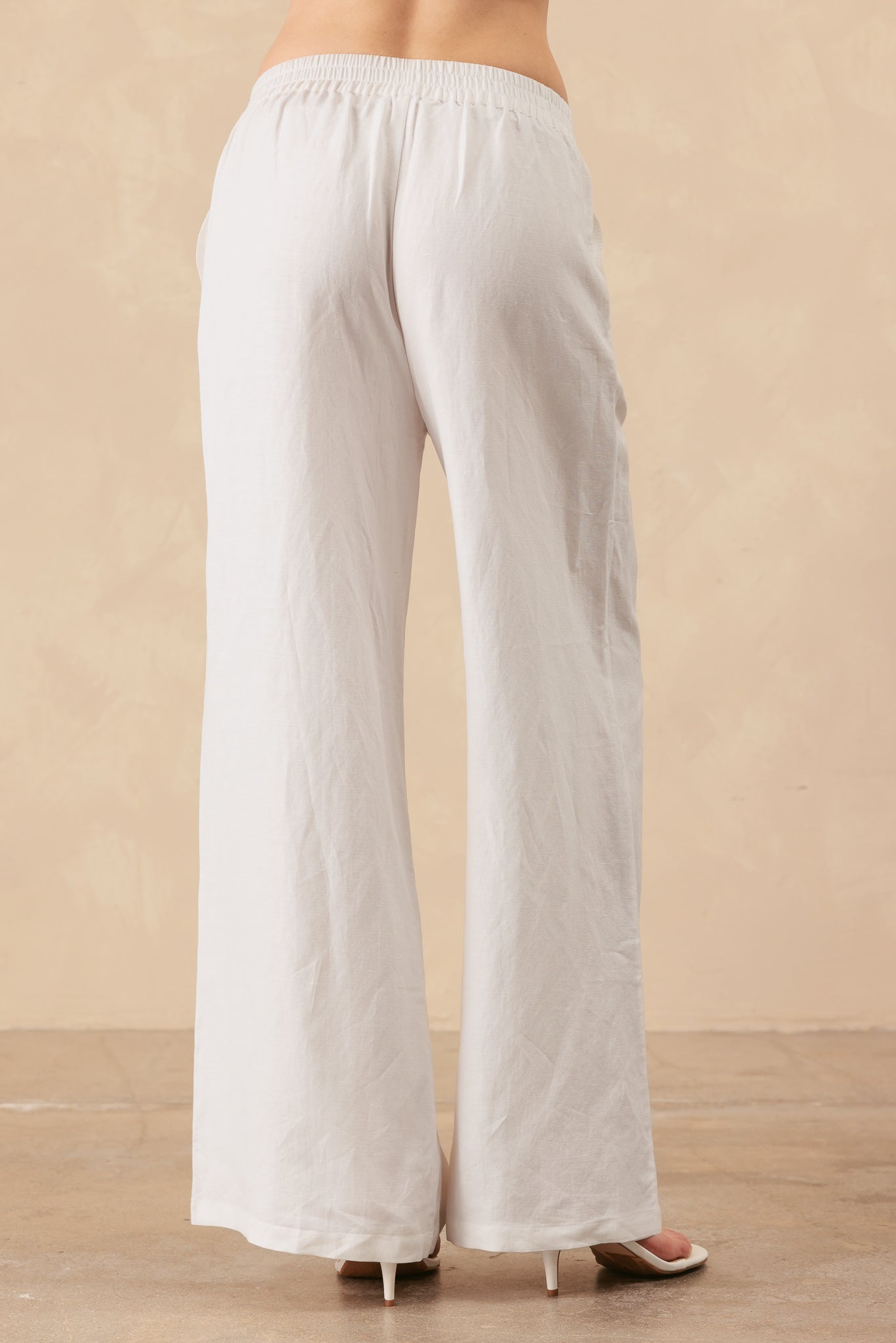 Melissa Linen Blend Wide Leg Pant