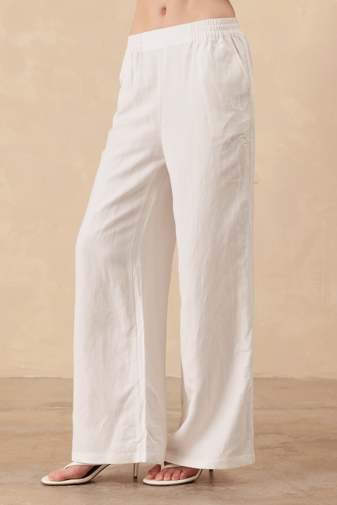 Melissa Linen Blend Wide Leg Pant