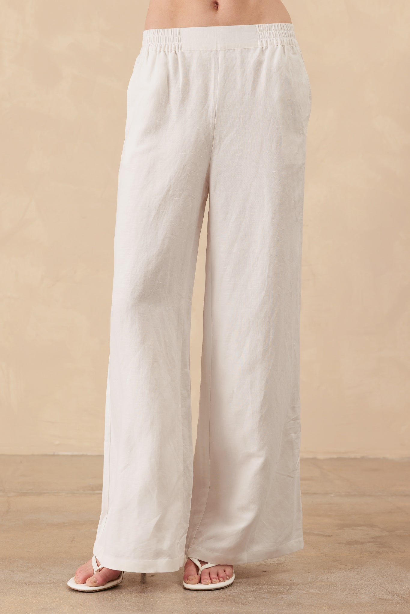 Melissa Linen Blend Wide Leg Pant