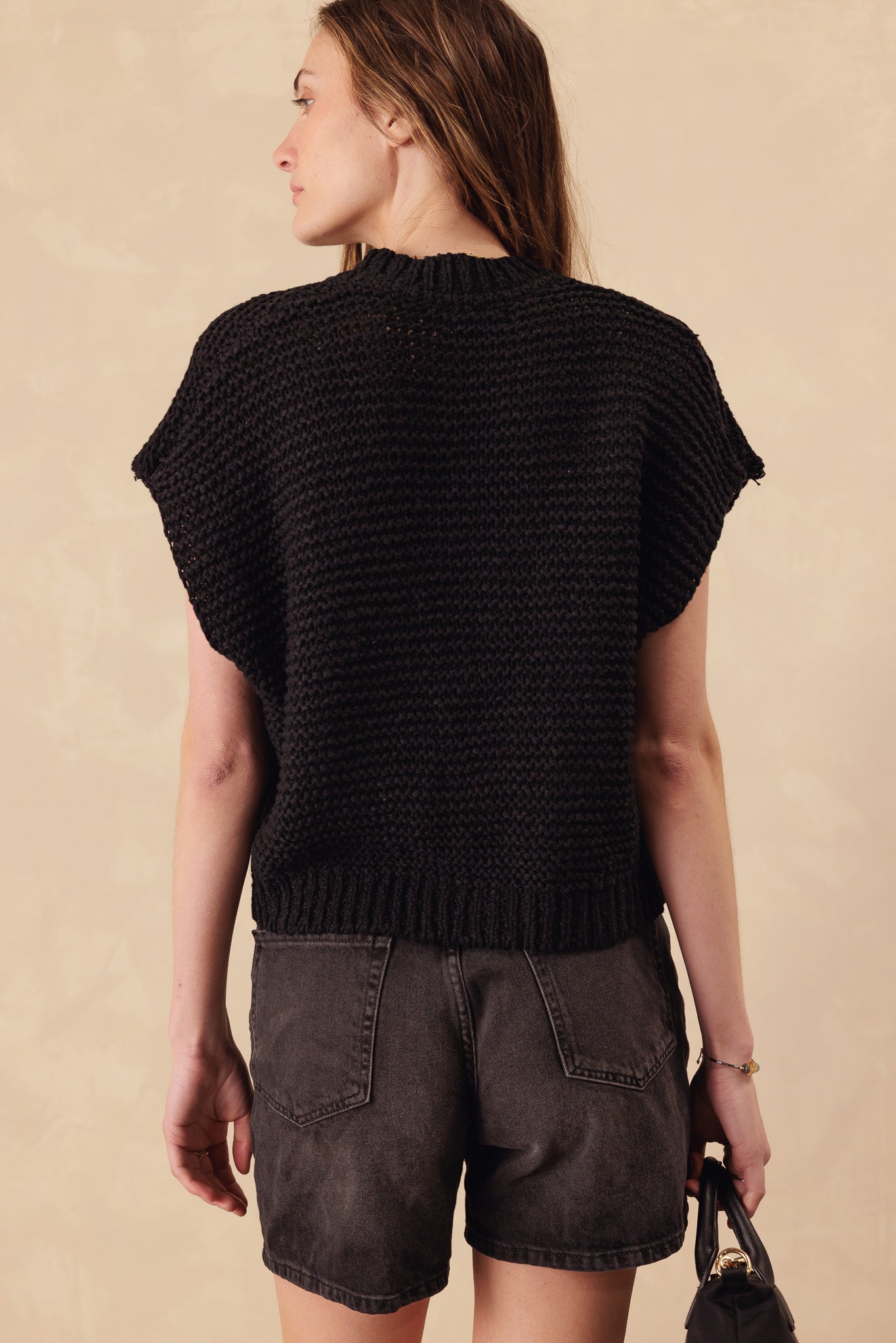 Patty Chunky Cotton Vest Cardigan