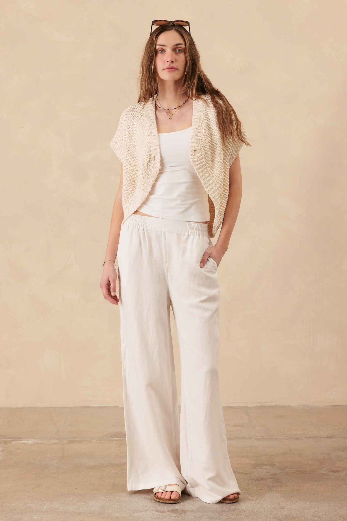 Patty Chunky Cotton Vest Cardigan