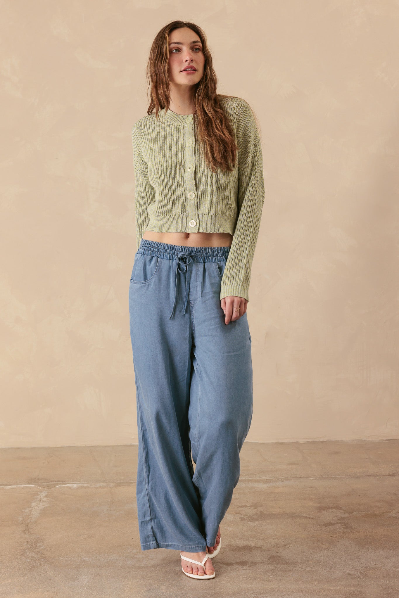 Raven Marled Cotton Cardigan
