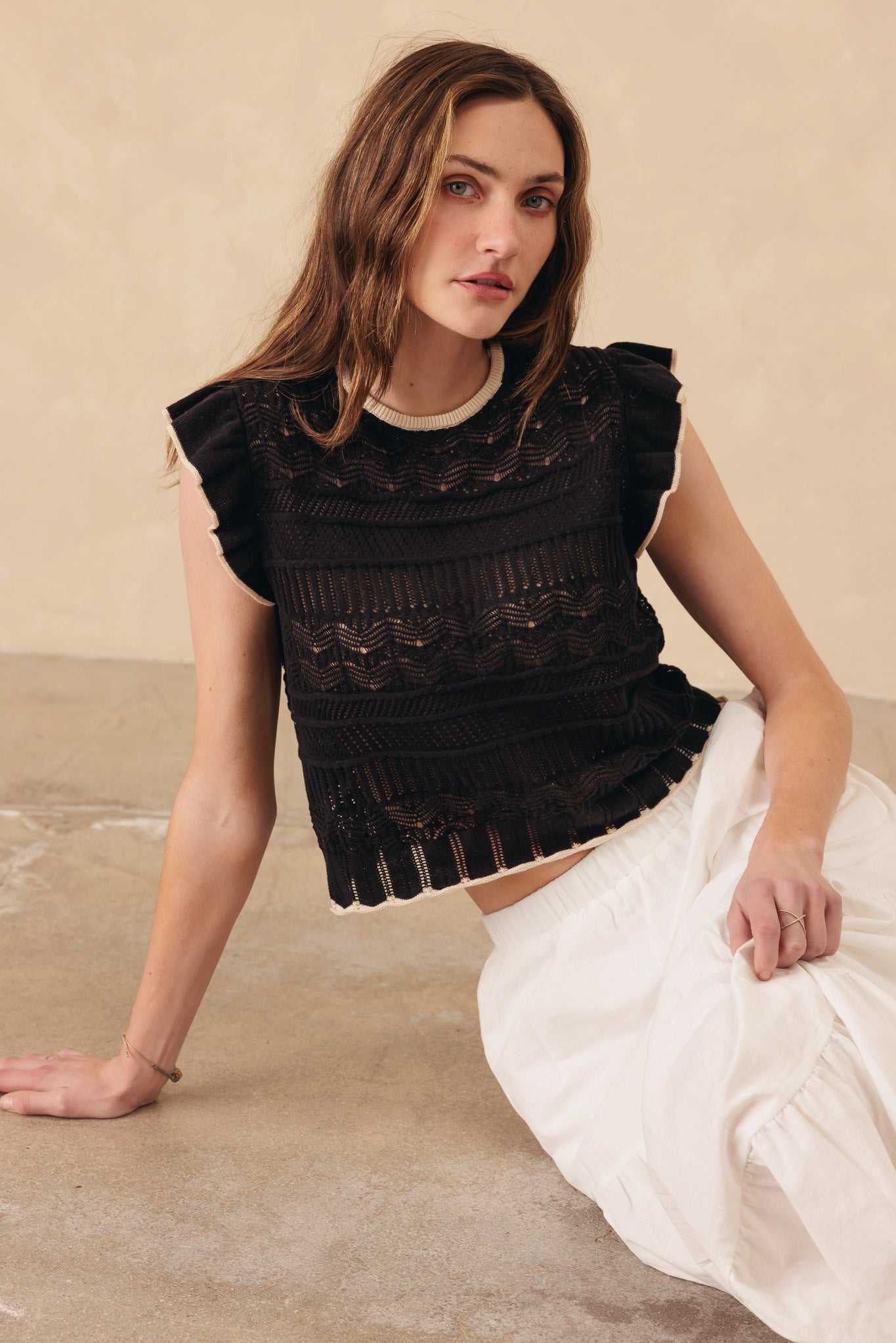 Rhonda Pointelle Cotton Tank