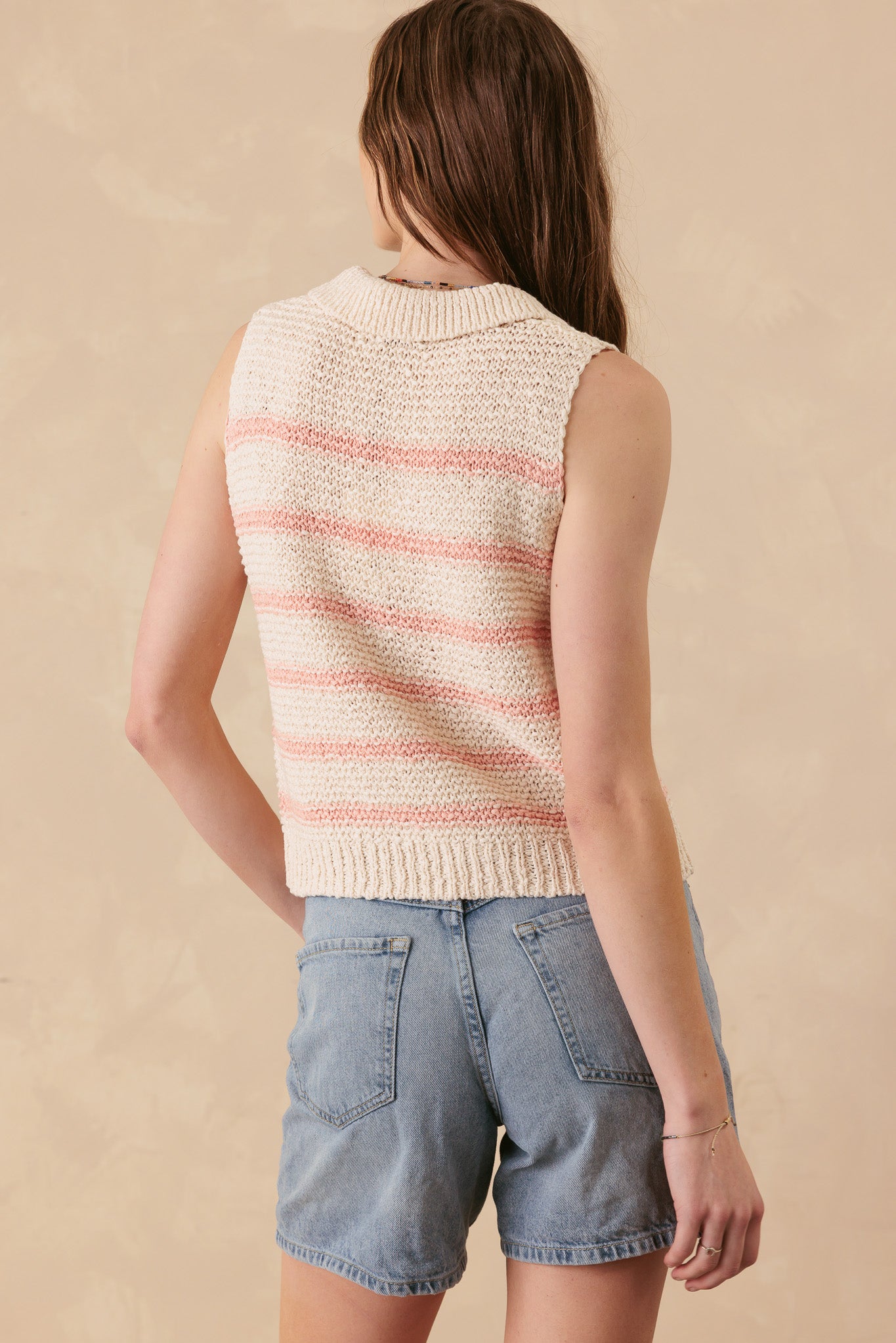 Sigrid Cotton Stripe Collar Tank