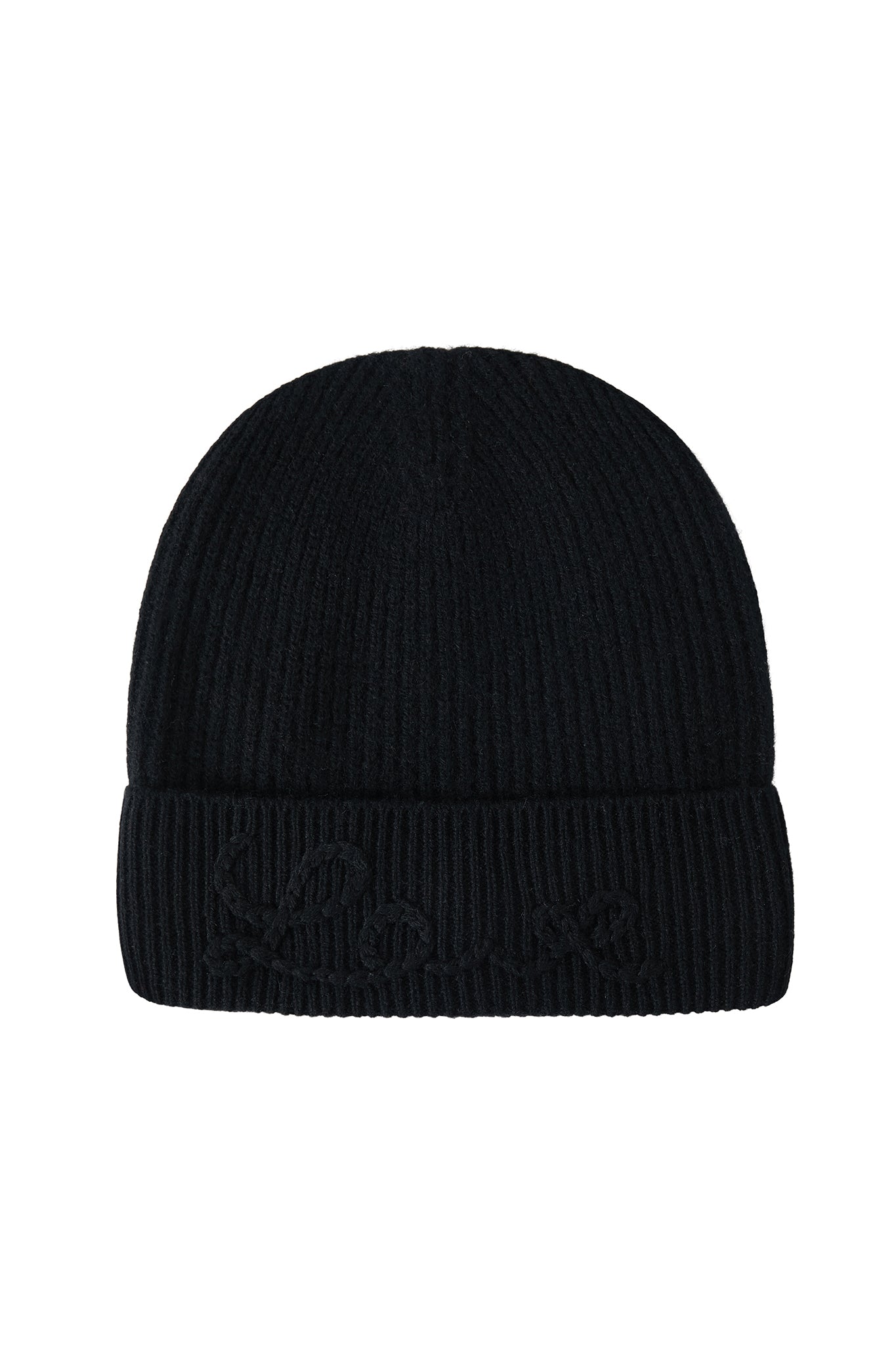 Dolce Cashmere Beanie with Love Embroidery