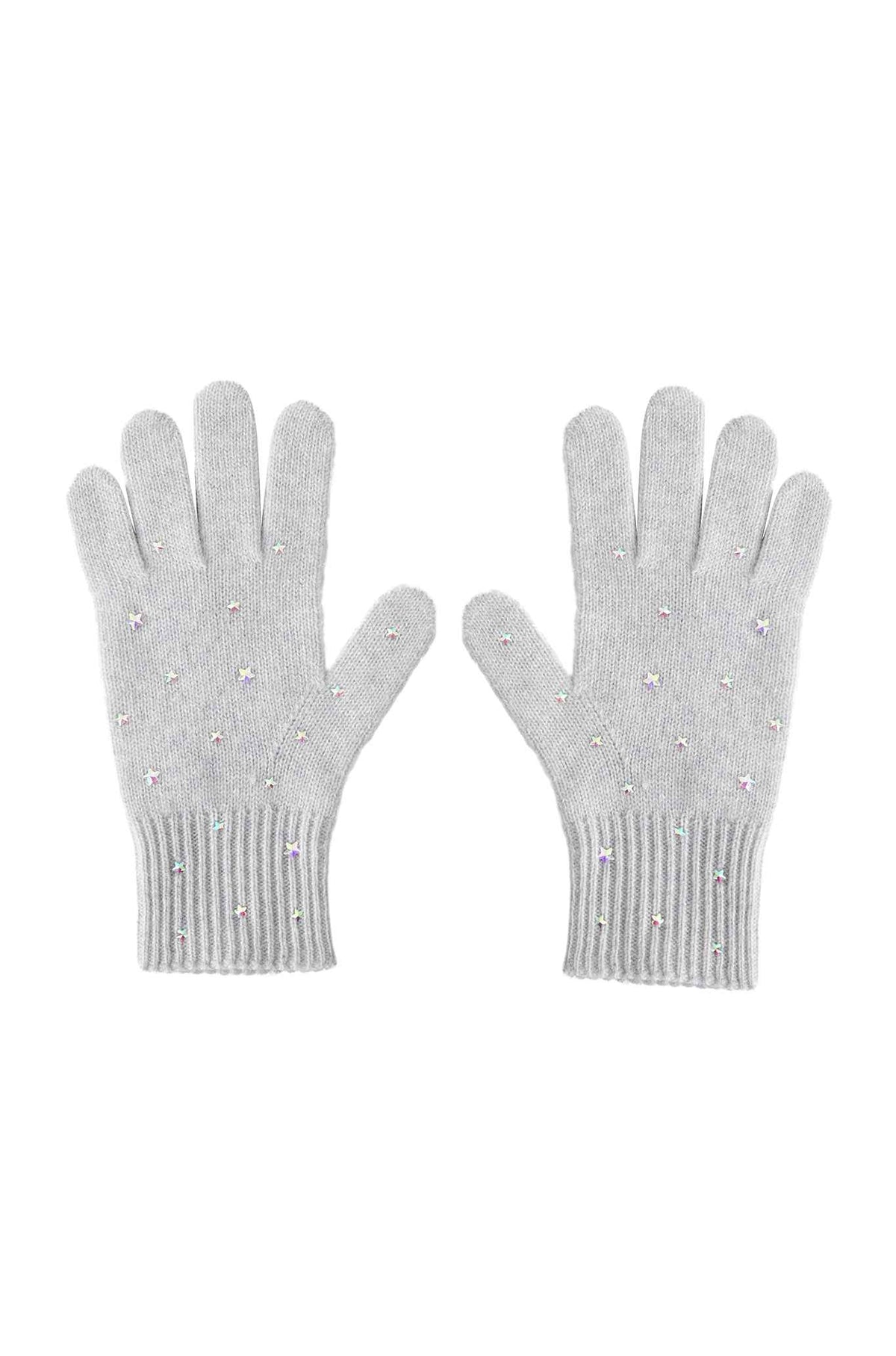 Ella Cashmere Gloves with Star Rhinestones
