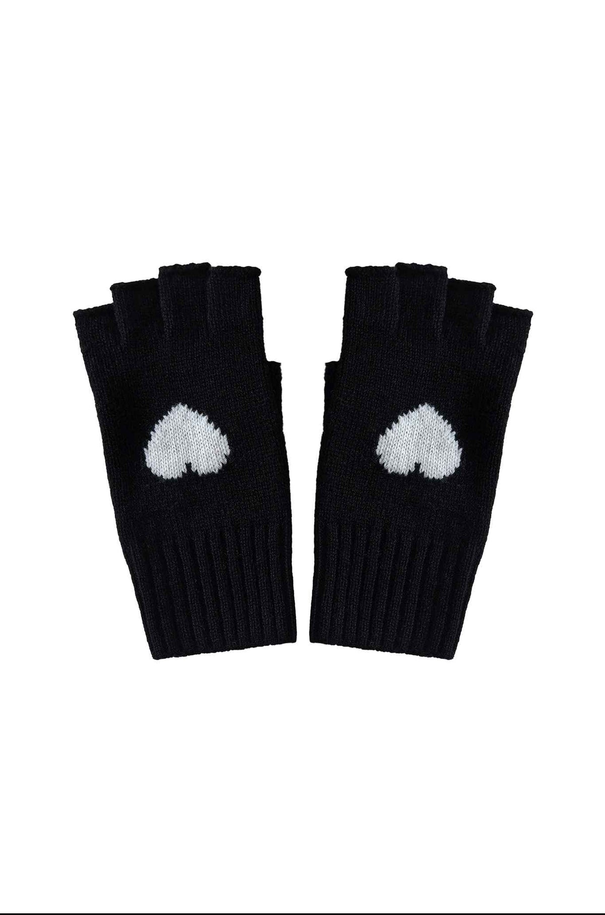 Scarlett Cashmere Heart Fingerless Gloves